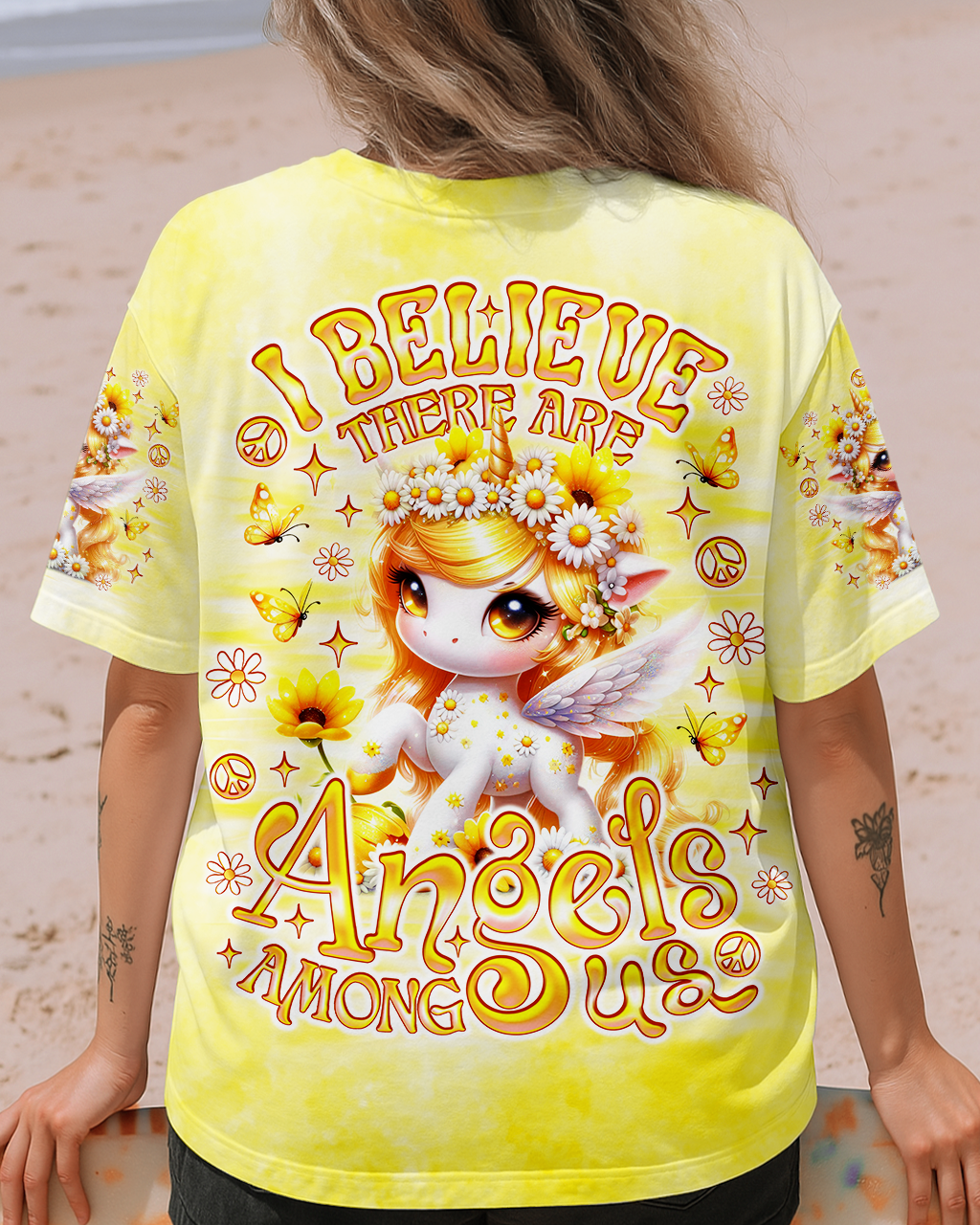 I BELIEVE THERE ARE ANGELS AMONG US UNICORN ALL OVER PRINT - TLNO0707251