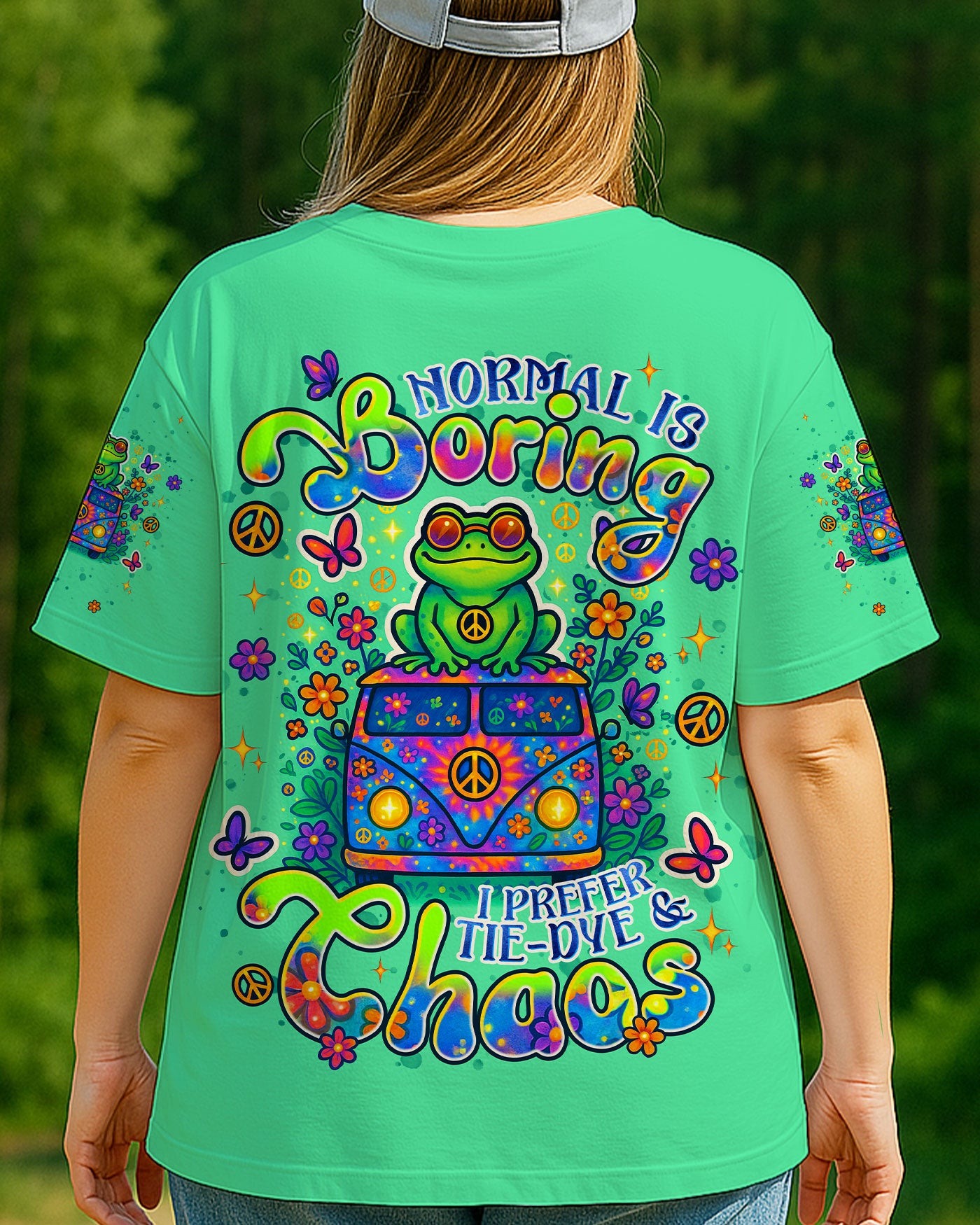 I PREFER TIE DYE AND CHAOS BUS FROG ALL OVER PRINT - TLNT0307253