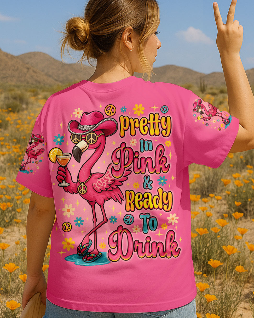 PRETTY IN PINK FLAMINGO ALL OVER PRINT - TLNO1705251