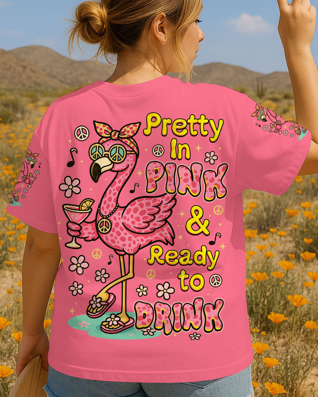 PRETTY IN PINK FLAMINGO LEOPARD ALL OVER PRINT - TLNZ1205251