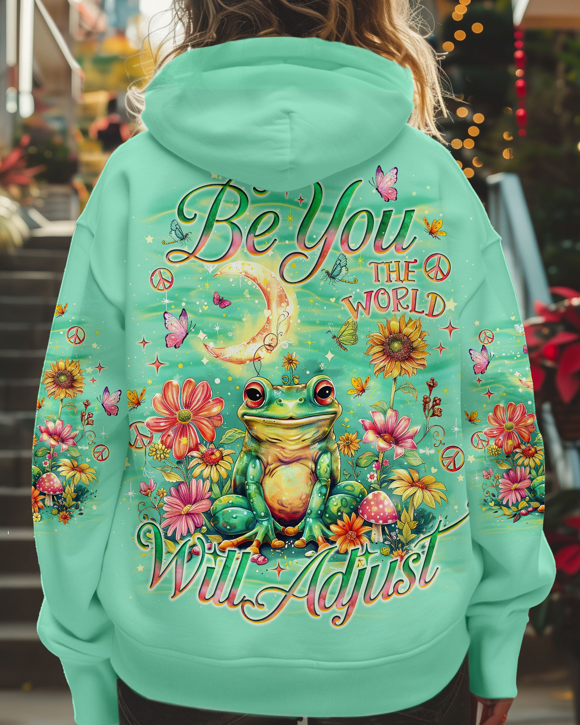 BE YOU THE WORLD WILL ADJUST FROG ALL OVER PRINT  - TLNO2811243