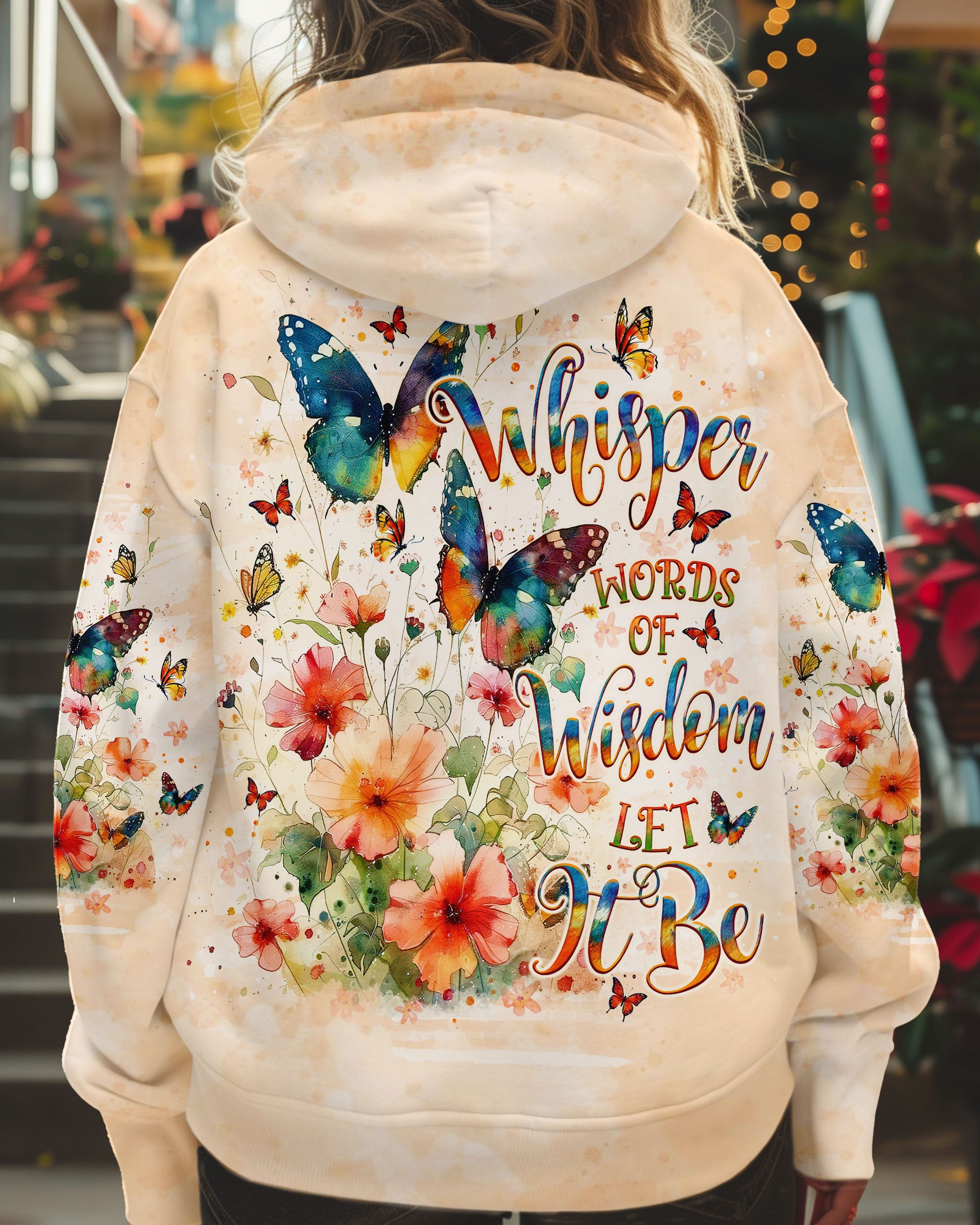 WHISPER WORDS OF WISDOM LET IT BE BUTTERFLY ALL OVER PRINT  - TLNO0411243