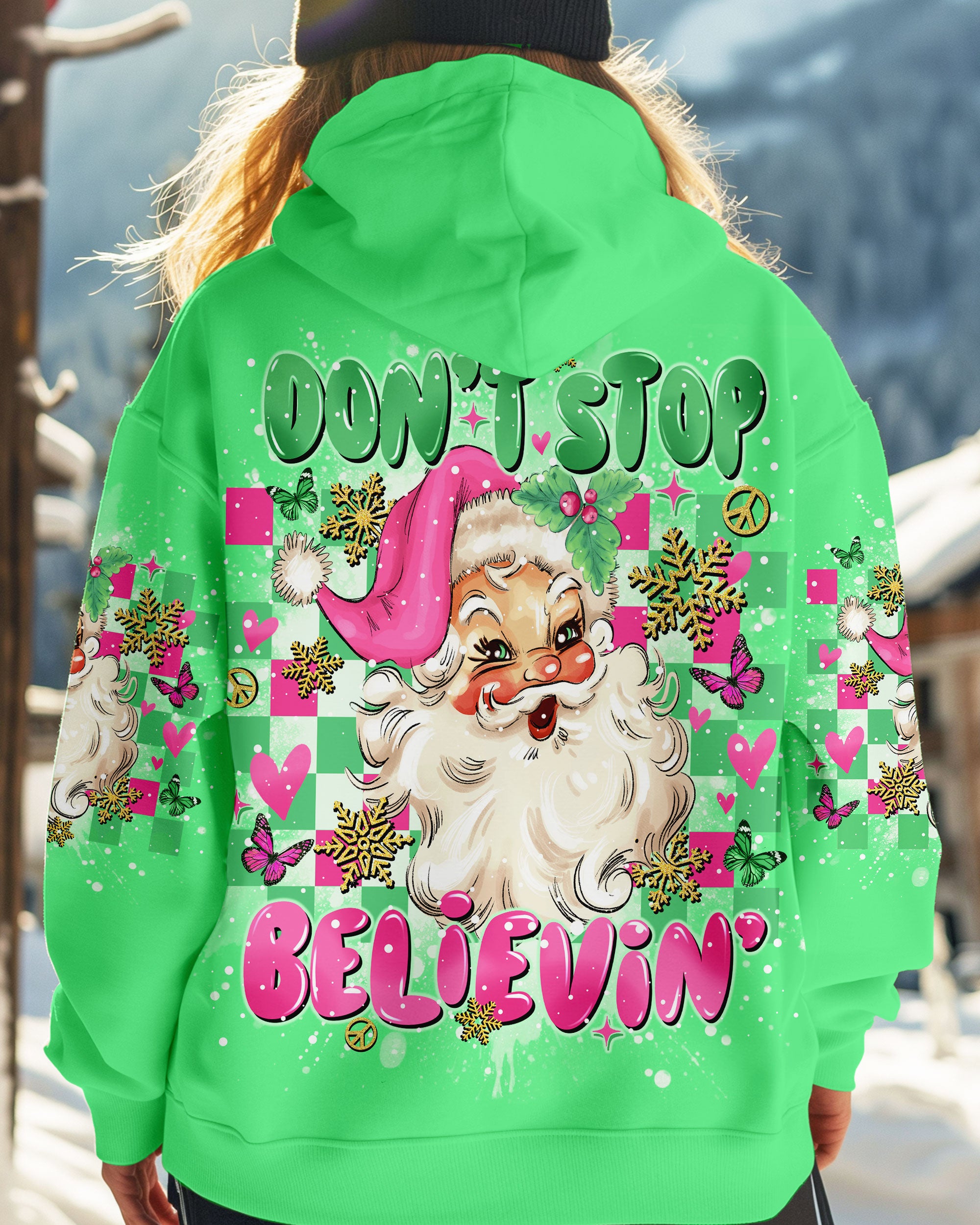 DON'T STOP BELIEVING CHRISTMAS ALL OVER PRINT  - TLNO1111242