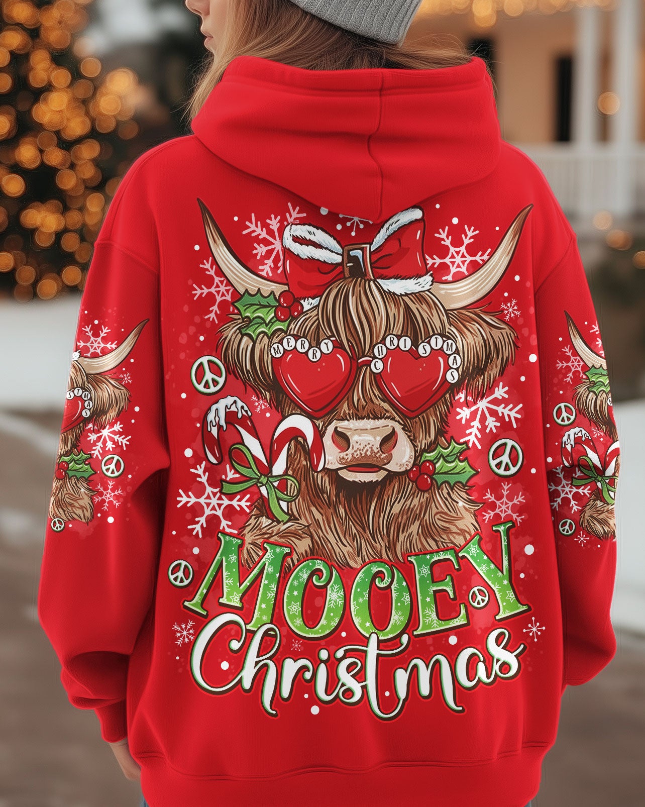 MOOEY CHRISTMAS COW ALL OVER PRINT - TLNO1111252