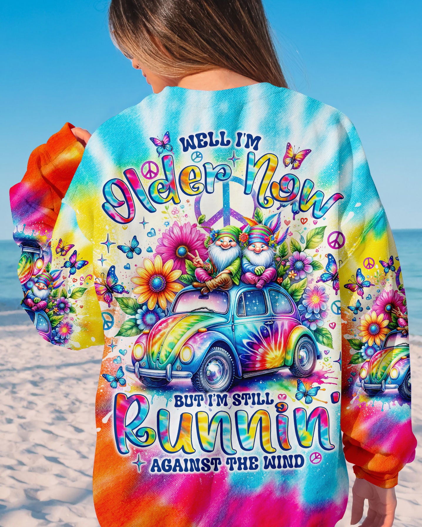 RUNNING AGAINST THE WIND GNOME TIE DYE ALL OVER PRINT - TLNO3101241