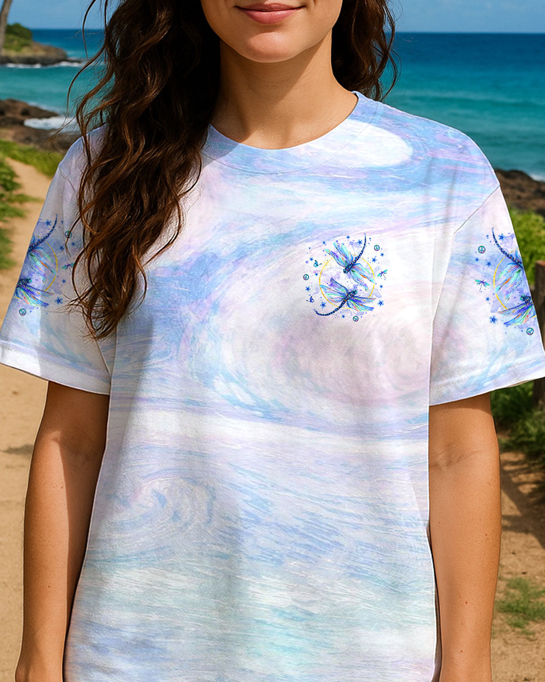 I BELIEVE THERE ARE ANGELS AMONG US DRAGONFLY ALL OVER PRINT - YHLT0408251