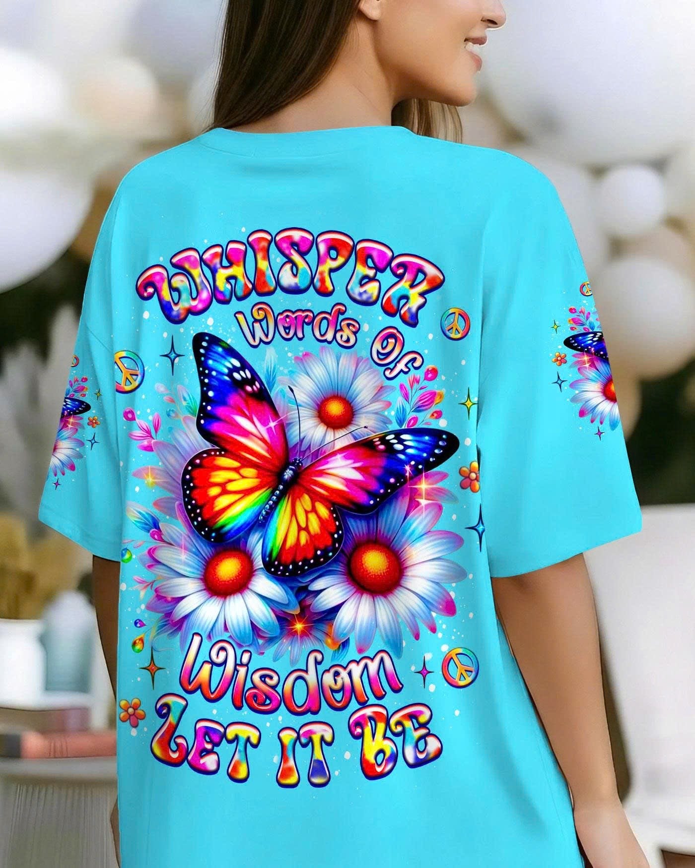 WHISPER WORDS OF WISDOM LET IT BE BUTTERFLY ALL OVER PRINT - YHLT2602262