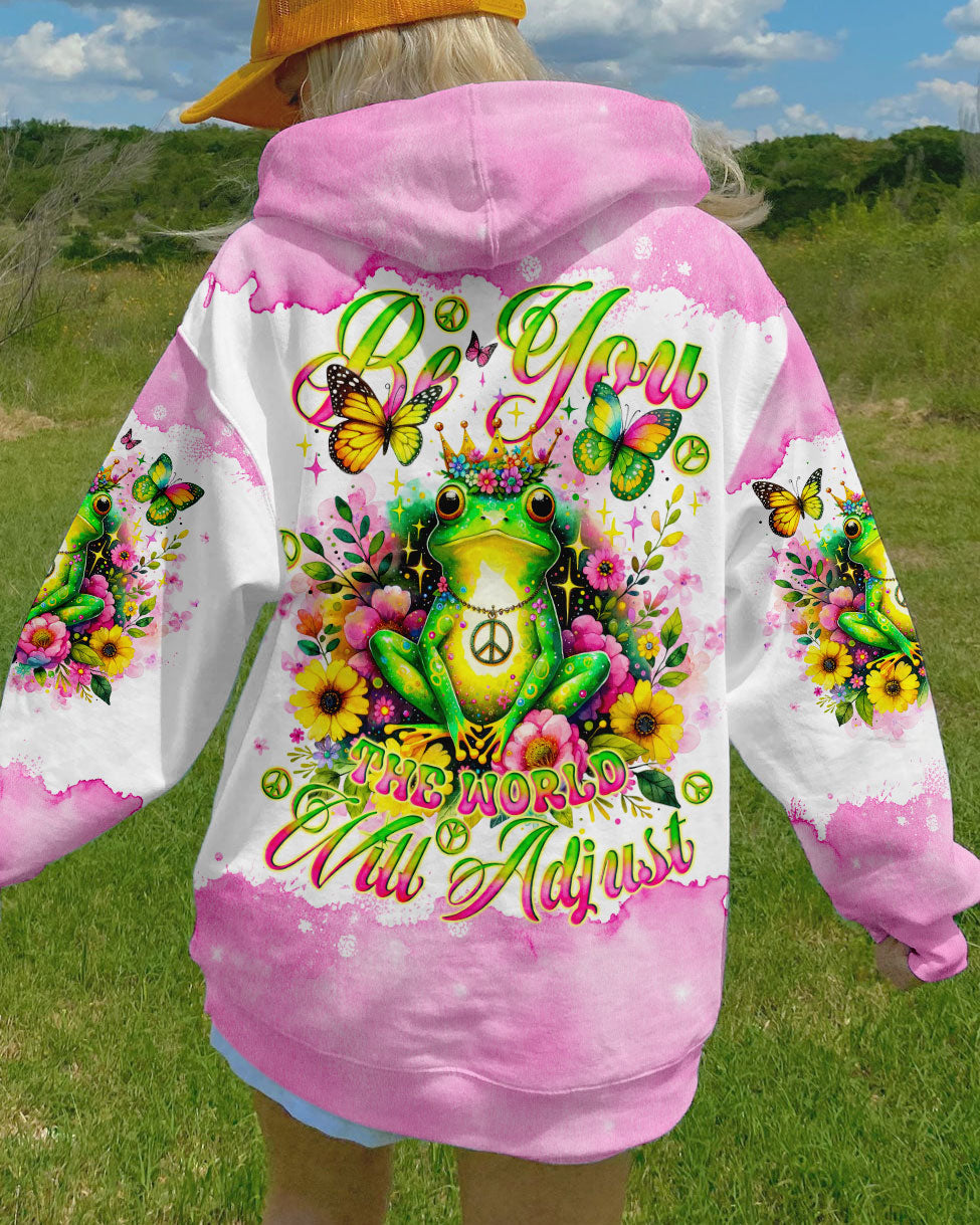 BE YOU THE WORLD WILL ADJUST FROG CROWN ALL OVER PRINT - TLNO2711231