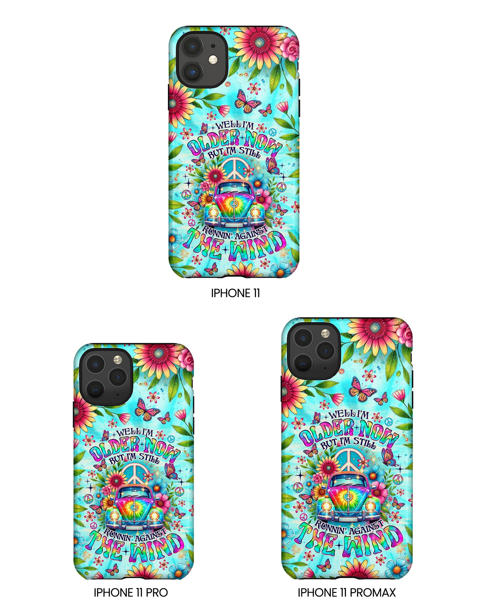 RUNNING AGAINST THE WIND CAR TIE DYE PHONE CASE  - TLNO1804254