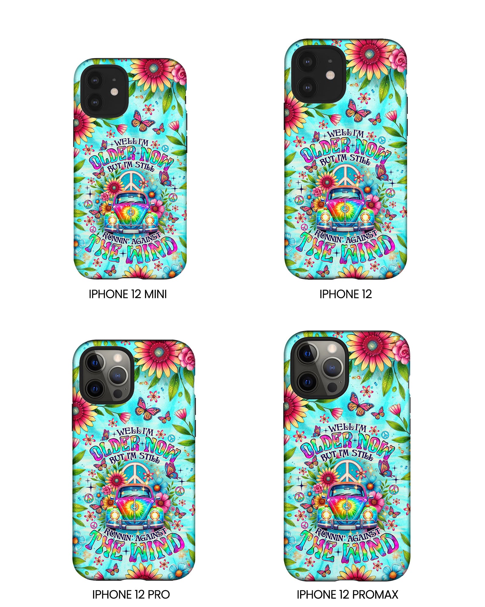 RUNNING AGAINST THE WIND CAR TIE DYE PHONE CASE  - TLNO1804254