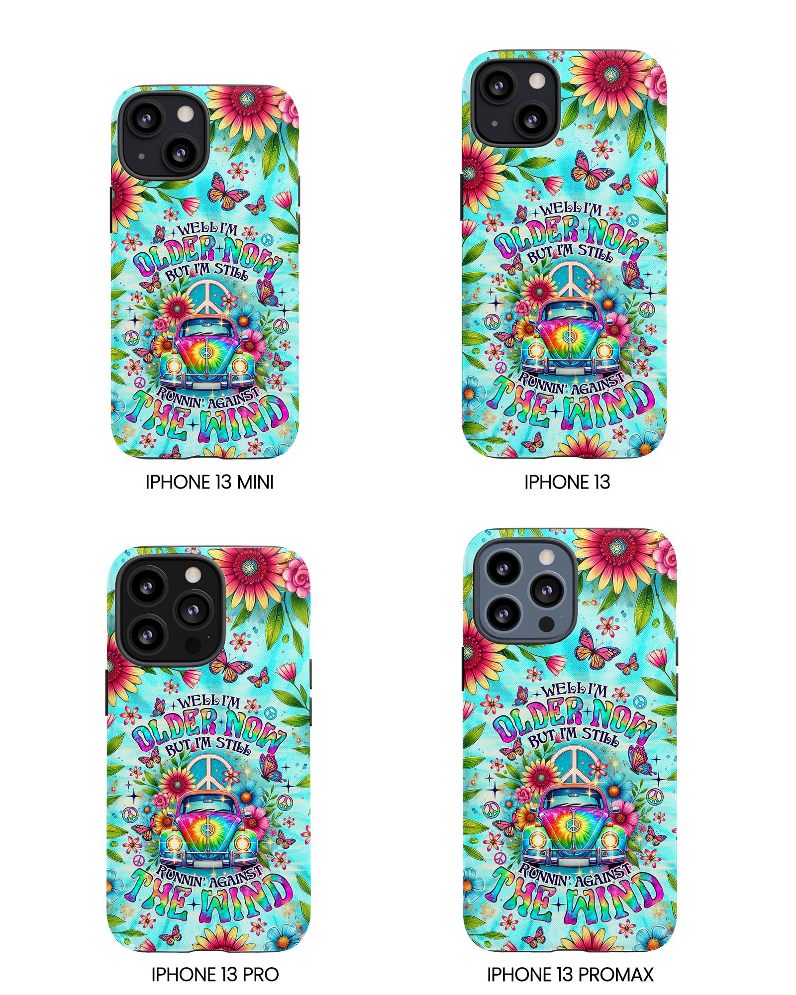 RUNNING AGAINST THE WIND CAR TIE DYE PHONE CASE  - TLNO1804254