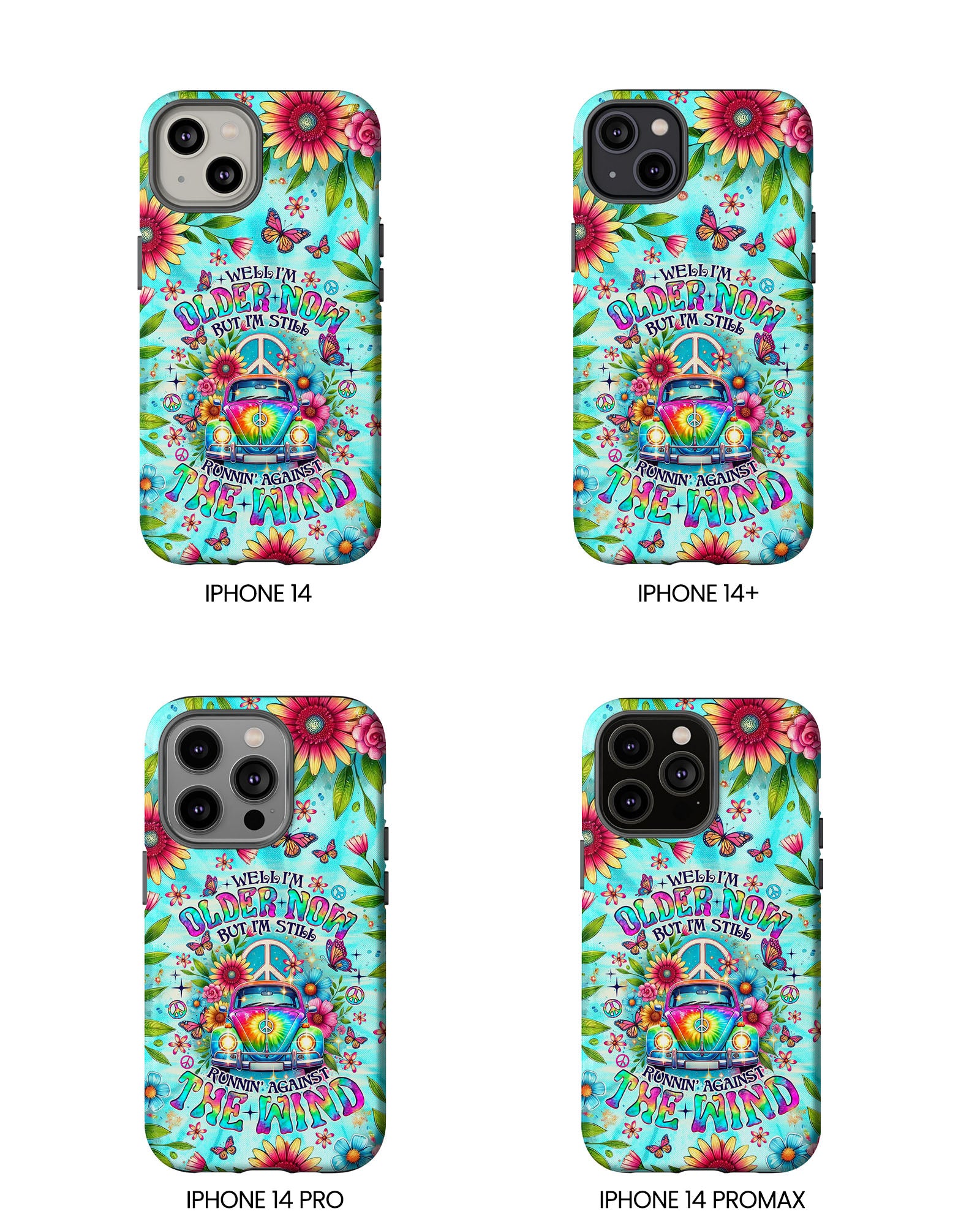 RUNNING AGAINST THE WIND CAR TIE DYE PHONE CASE  - TLNO1804254