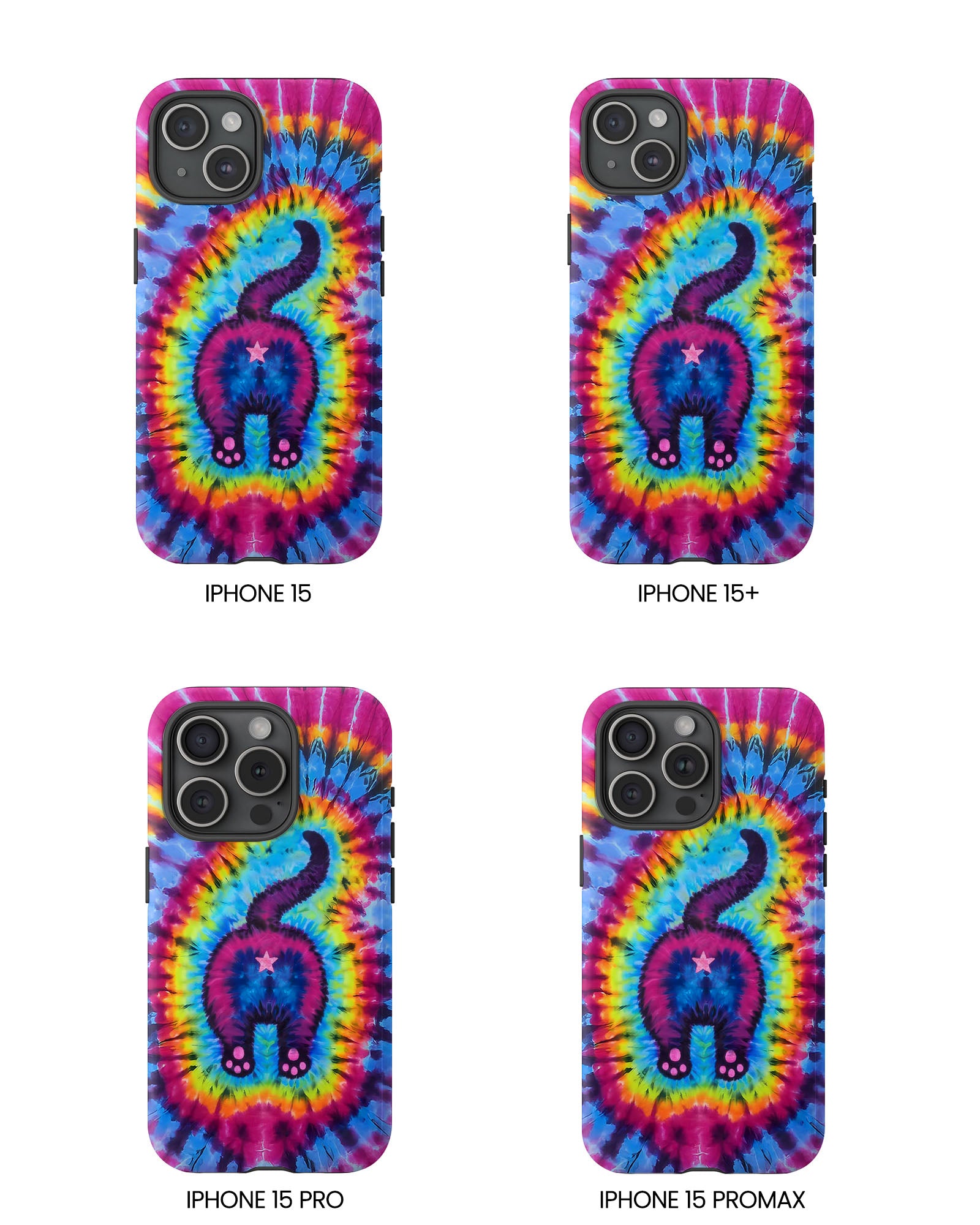 CAT COLORFUL SWIRL PATTERN PHONE CASE - TLTW1404263