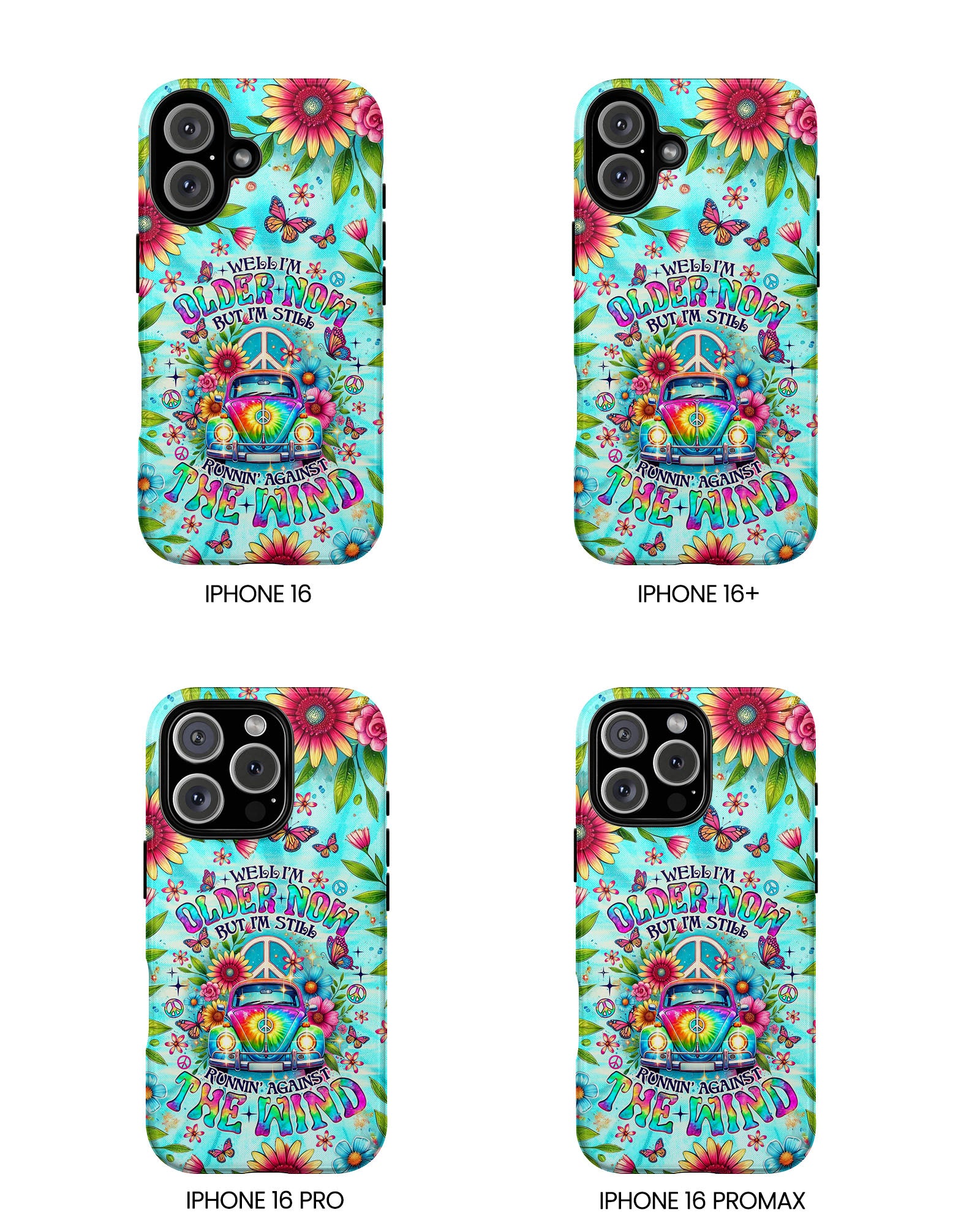 RUNNING AGAINST THE WIND CAR TIE DYE PHONE CASE  - TLNO1804254