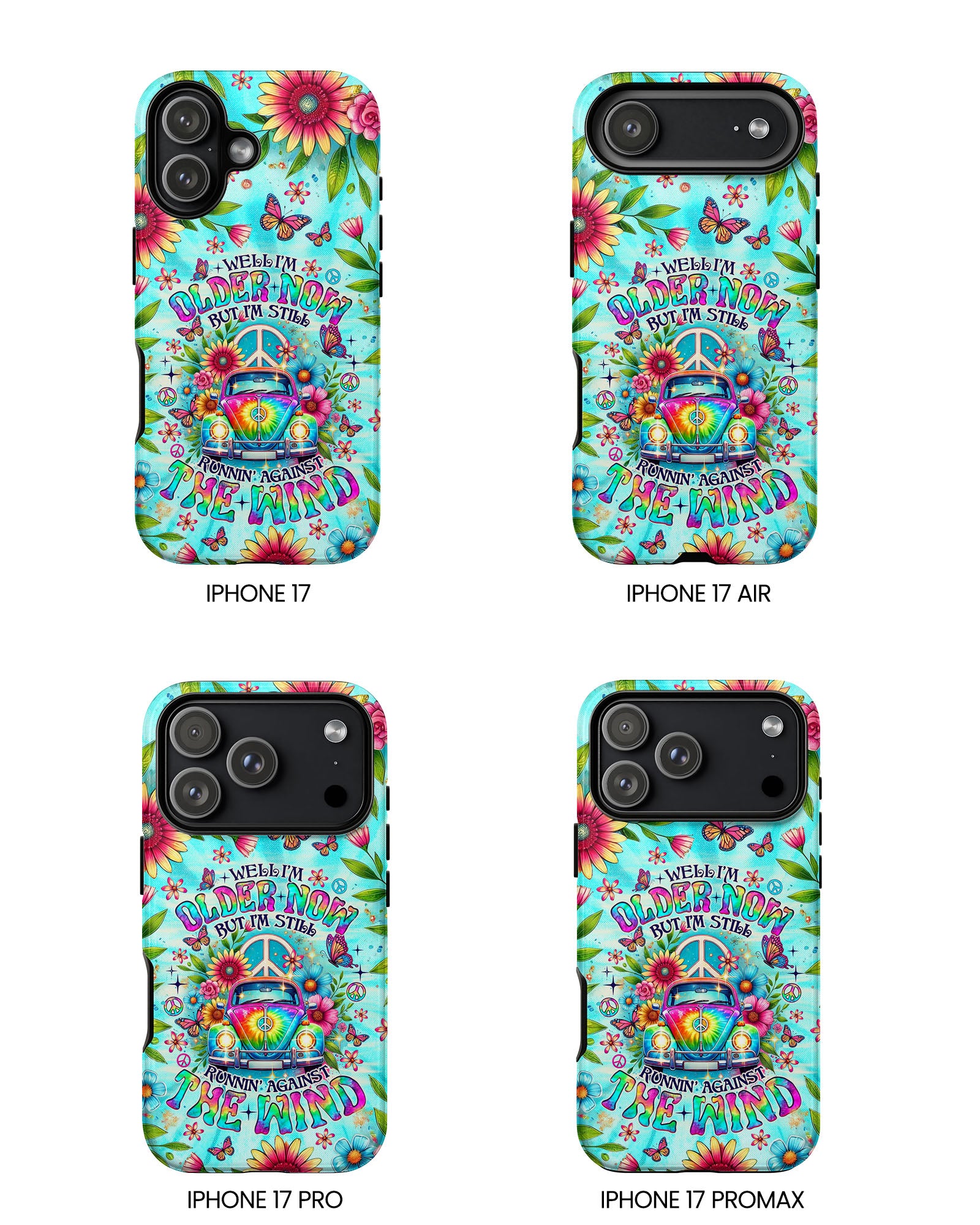 RUNNING AGAINST THE WIND CAR TIE DYE PHONE CASE  - TLNO1804254