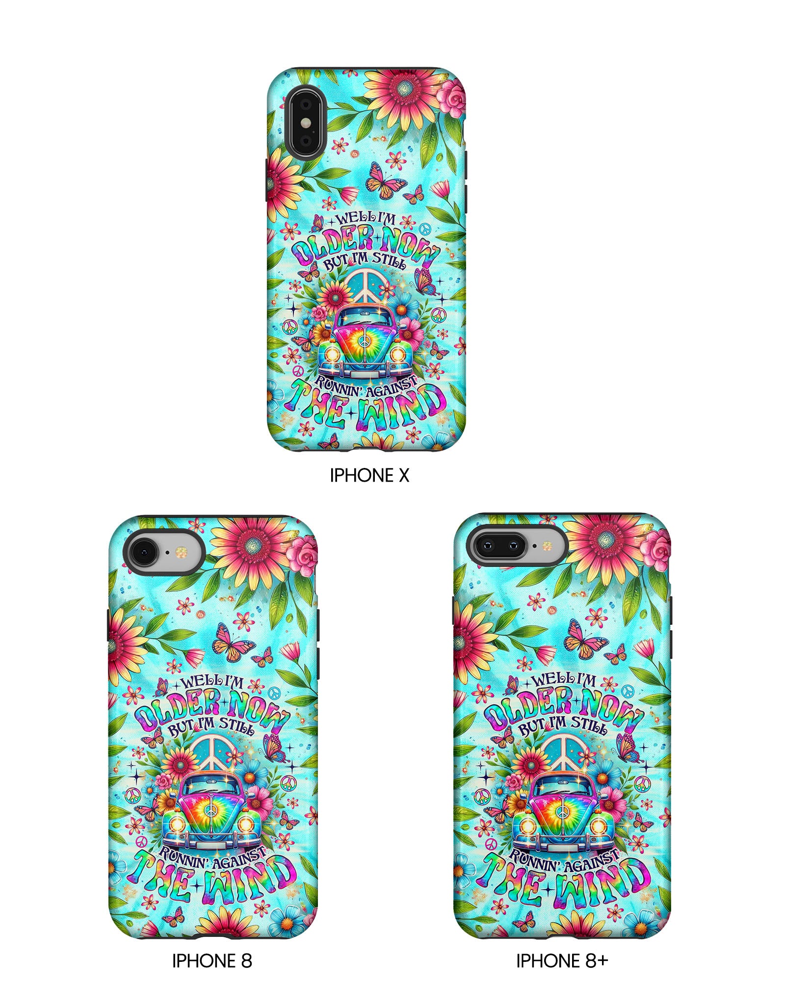 RUNNING AGAINST THE WIND CAR TIE DYE PHONE CASE  - TLNO1804254