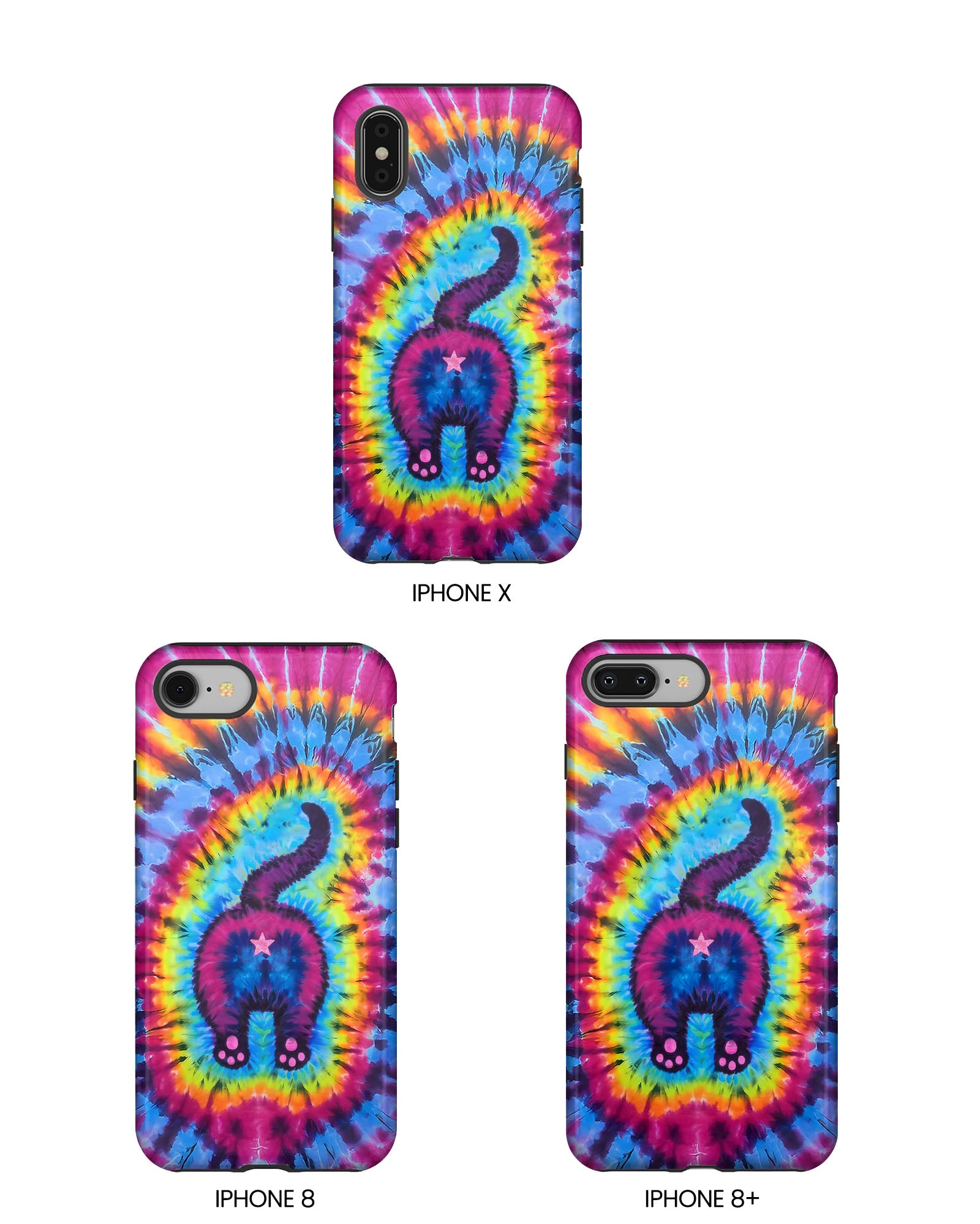 CAT COLORFUL SWIRL PATTERN PHONE CASE - TLTW1404263