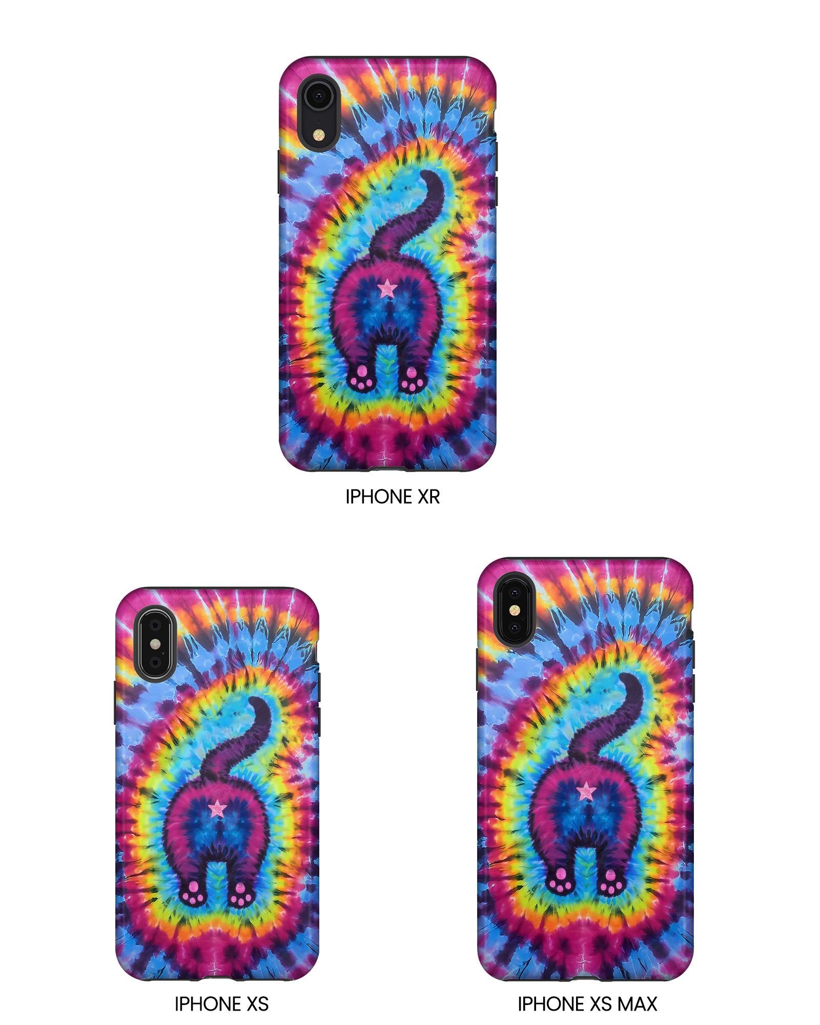 CAT COLORFUL SWIRL PATTERN PHONE CASE - TLTW1404263