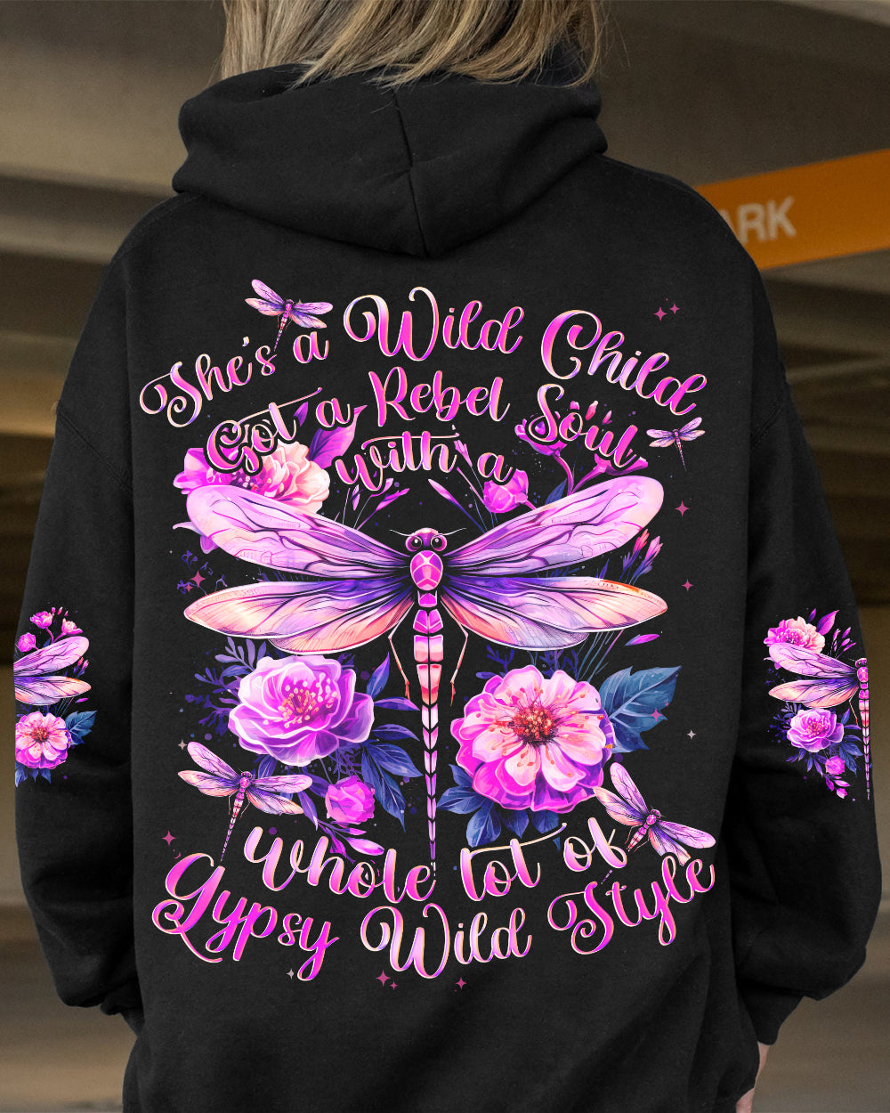 SHE'S A WILD CHILD DRAGONFLY ALL OVER PRINT - TYTD0809233