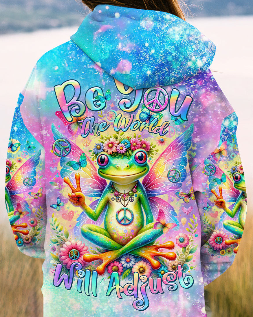 BE YOU THE WORLD WILL ADJUST FROG WINGS ALL OVER PRINT - TLTR0812231