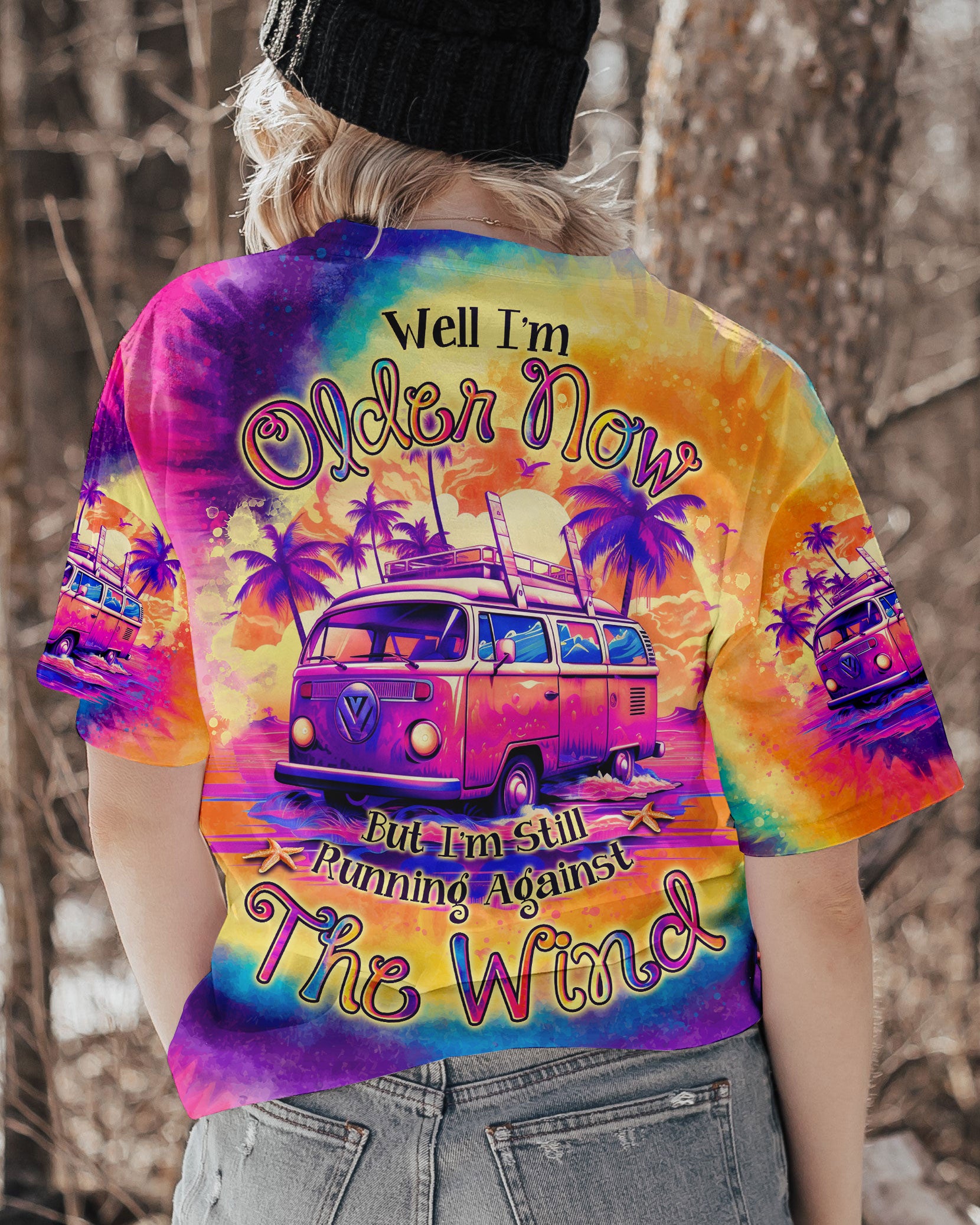 RUNNING AGAINST THE WIND TIE DYE BEACH ALL OVER PRINT - TLNO1606231