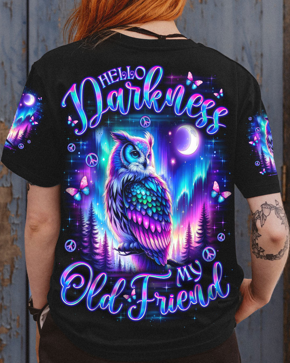 HELLO DARKNESS MY OLD FRIEND OWL ALL OVER PRINT - TLNO2309252