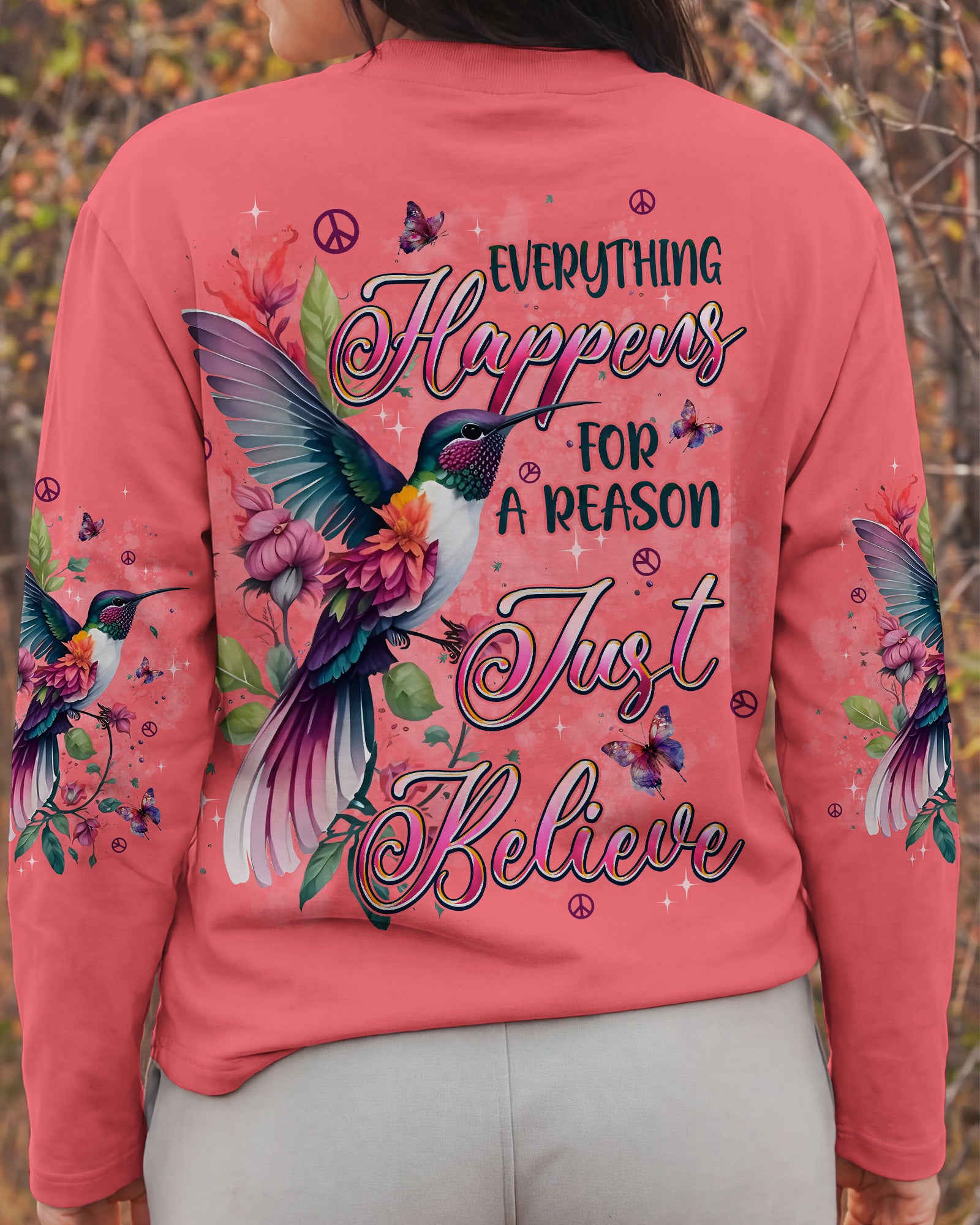 JUST BELIEVE HUMMINGBIRD ALL OVER PRINT - TYPQ0902261
