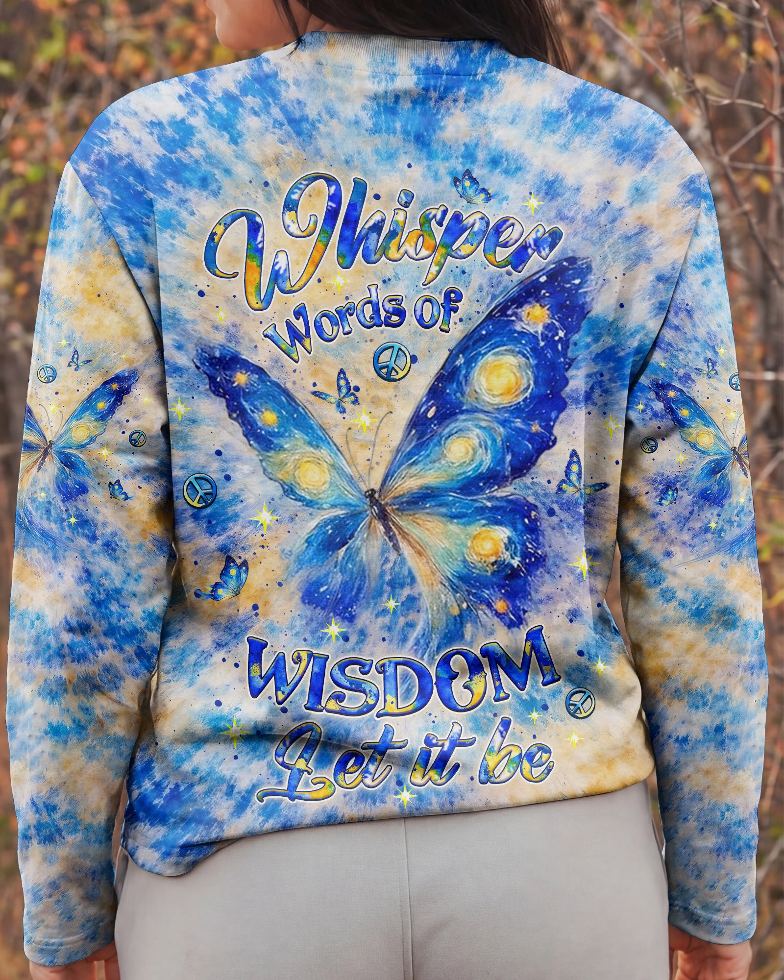 WHISPER WORDS OF WISDOM LET IT BE BUTTERFLY ALL OVER PRINT - YHLT2702262
