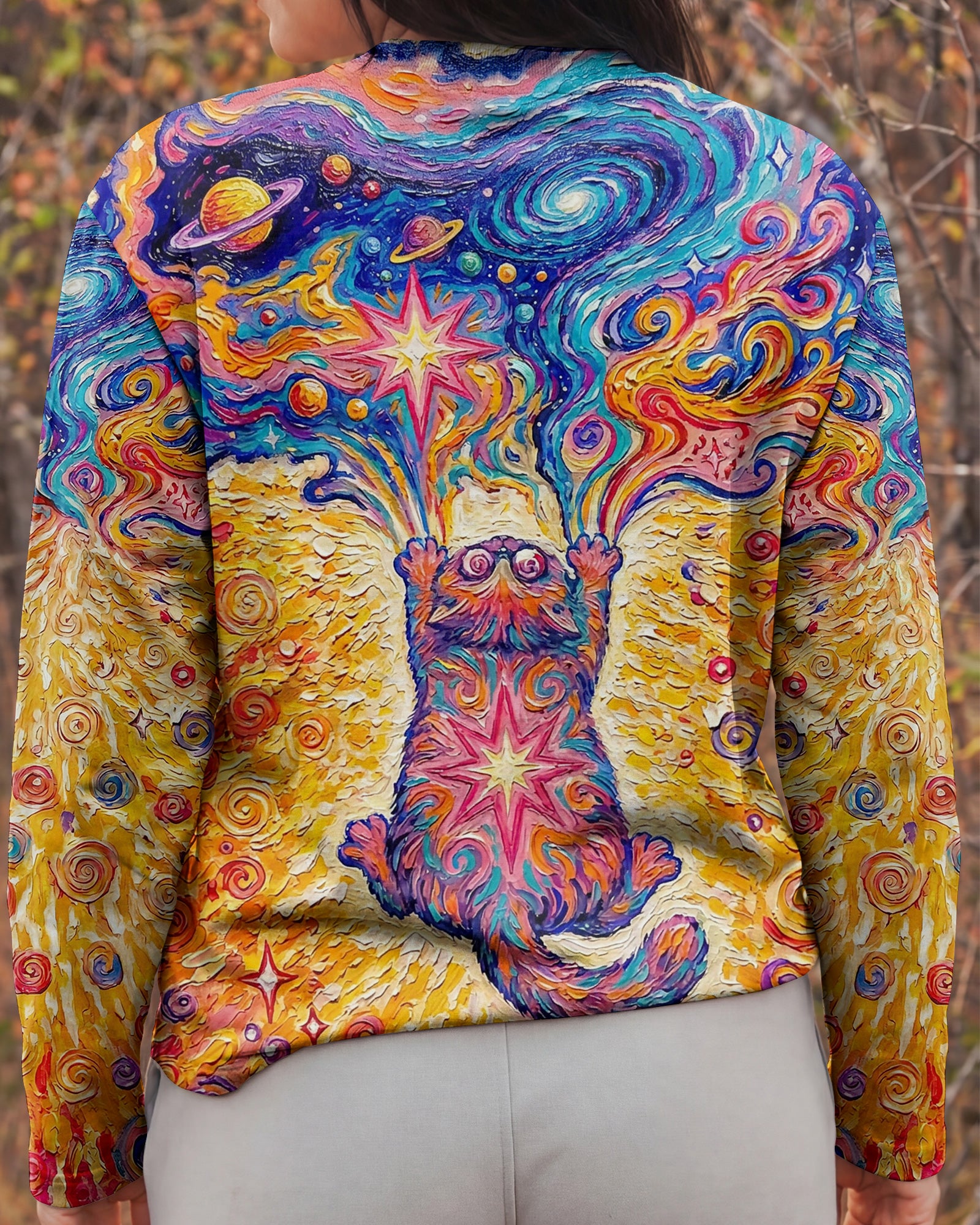 GALAXY CAT BURST SWIRL ALL OVER PRINT - TM0604261