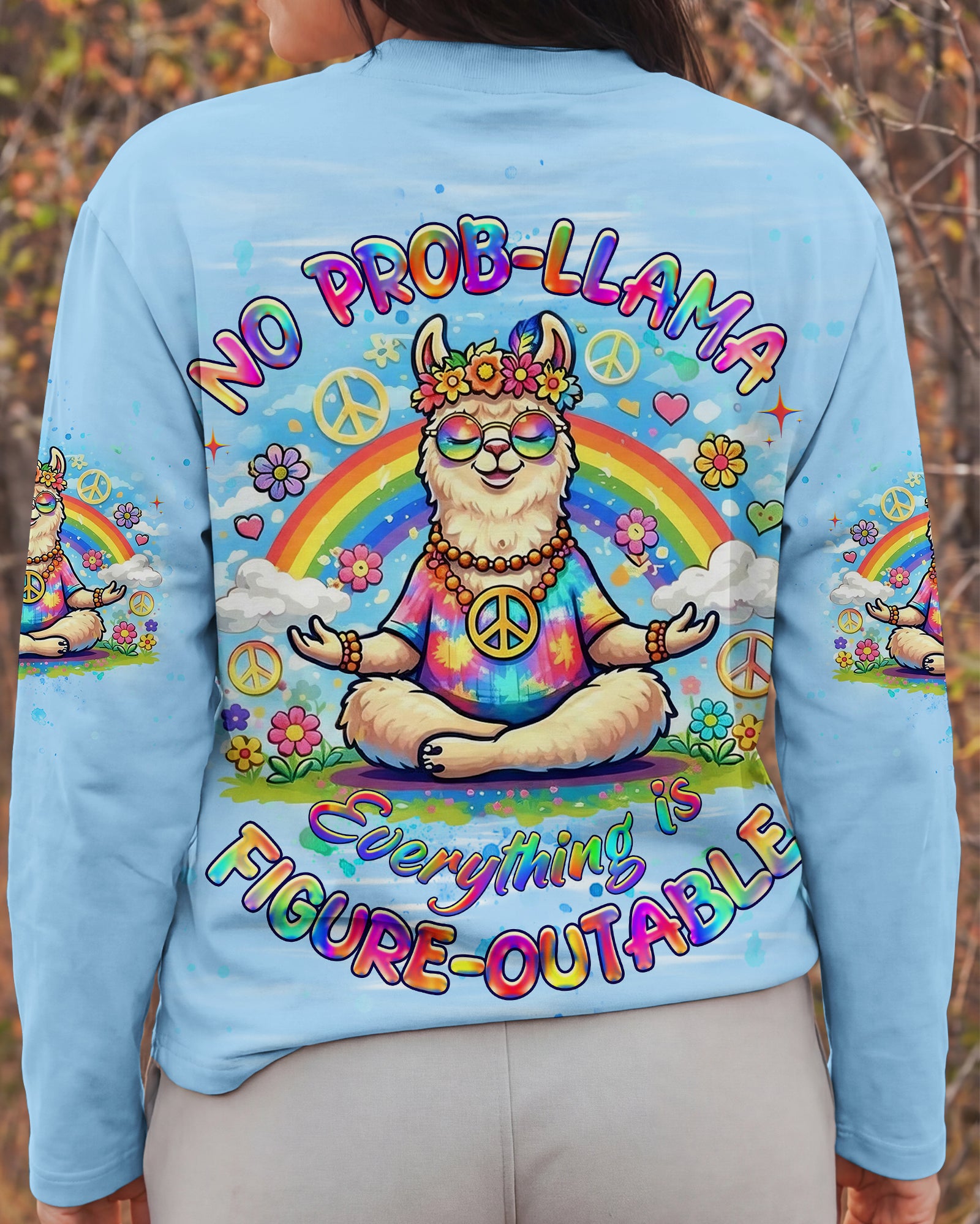 NO PROB-LLAMA ALL OVER PRINT - YHHG1102261