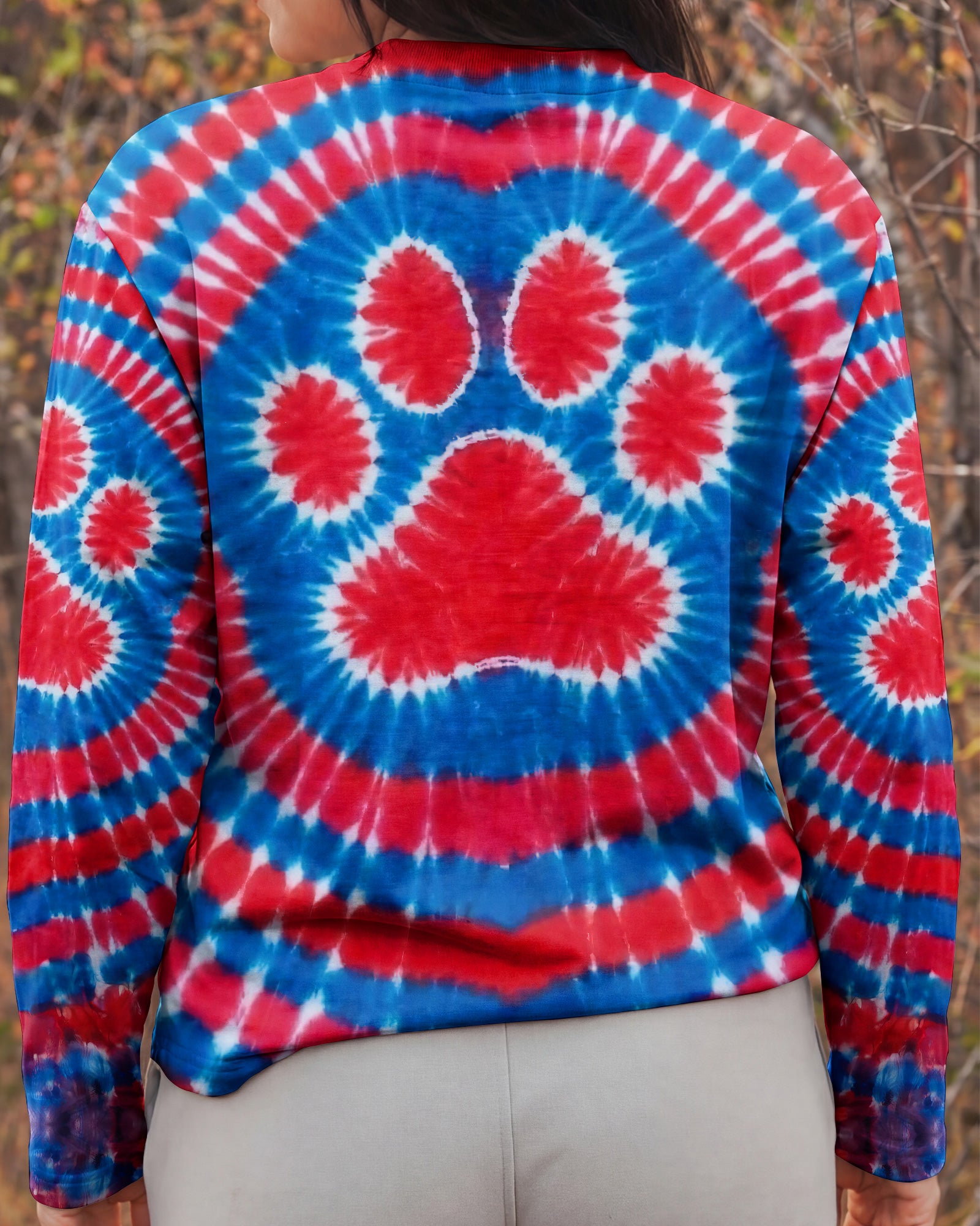 RED WHITE AND BLUE PAW ALL OVER PRINT - TYPQ0104261