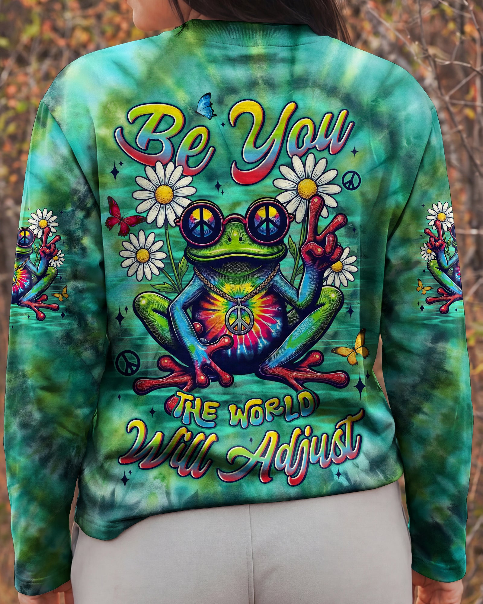 BE YOU THE WORLD WILL ADJUST FROG ALL OVER PRINT - TYLN1303263