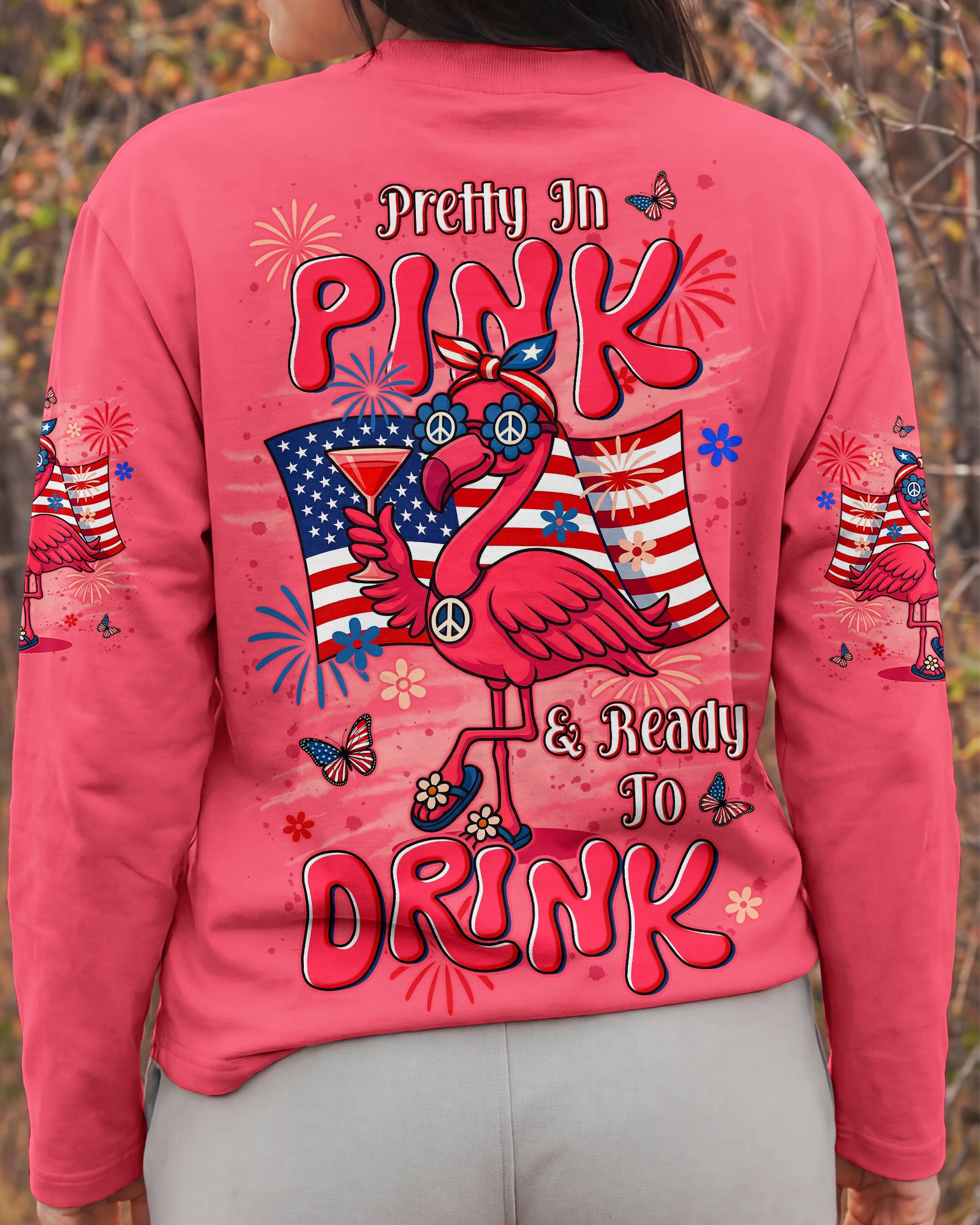 PRETTY IN PINK FLAMINGO ALL OVER PRINT - TYLN3003262