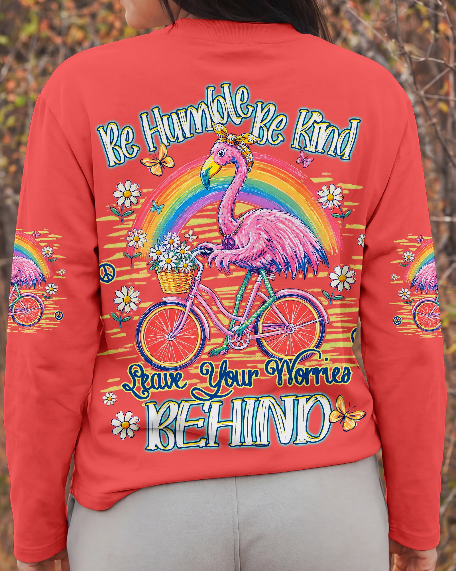 BE HUMBLE BE KIND FLAMINGO ALL OVER PRINT  - TLHG0107264