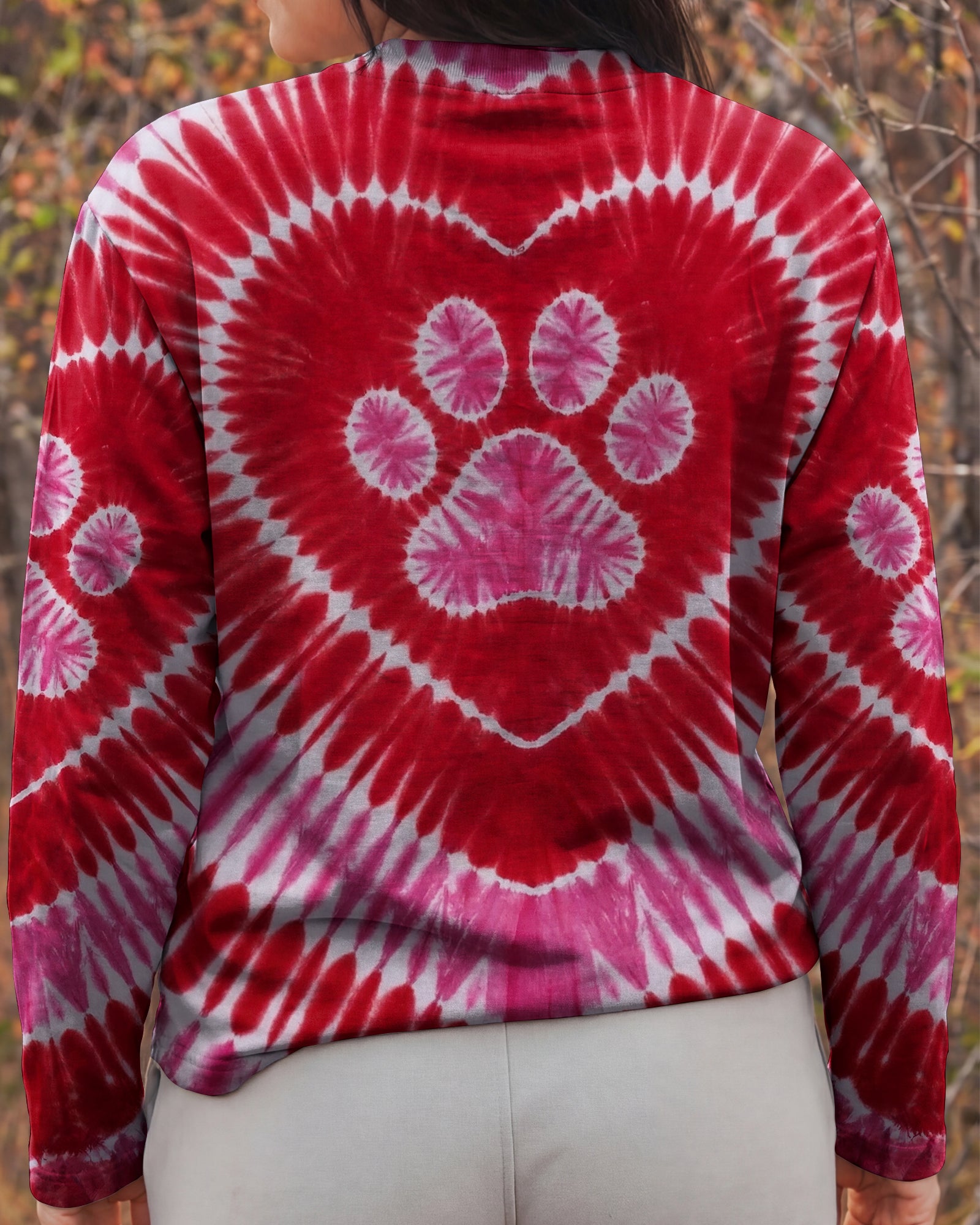 RED PINK PAW HEART ALL OVER PRINT - TYPQ0703261