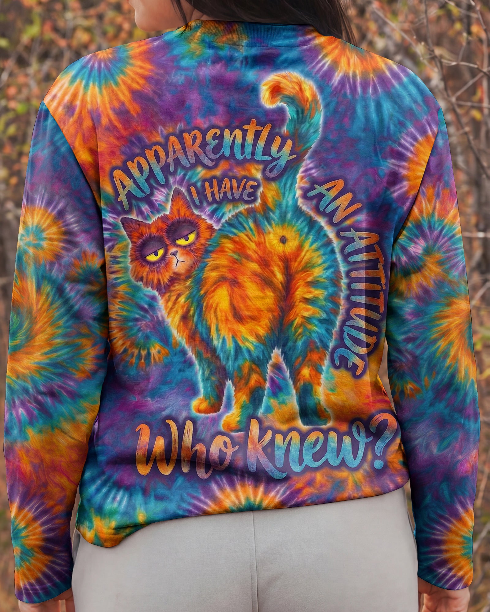 APPARENTLY I HAVE AN ATTITUDE WHO KNEW CAT ALL OVER PRINT - TM2803261