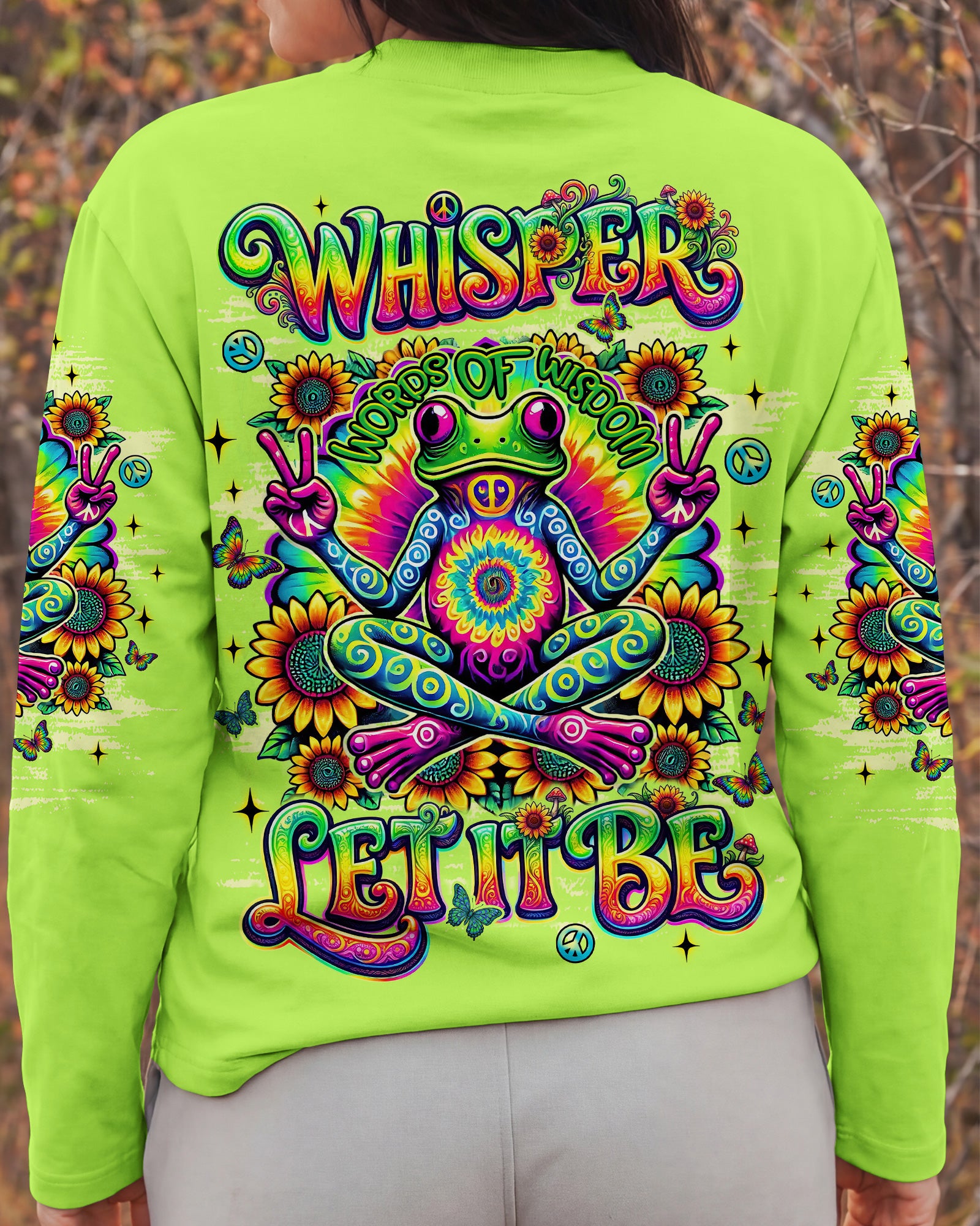 WHISPER WORDS OF WISDOM LET IT BE FROG ALL OVER PRINT   - TLNT2403263