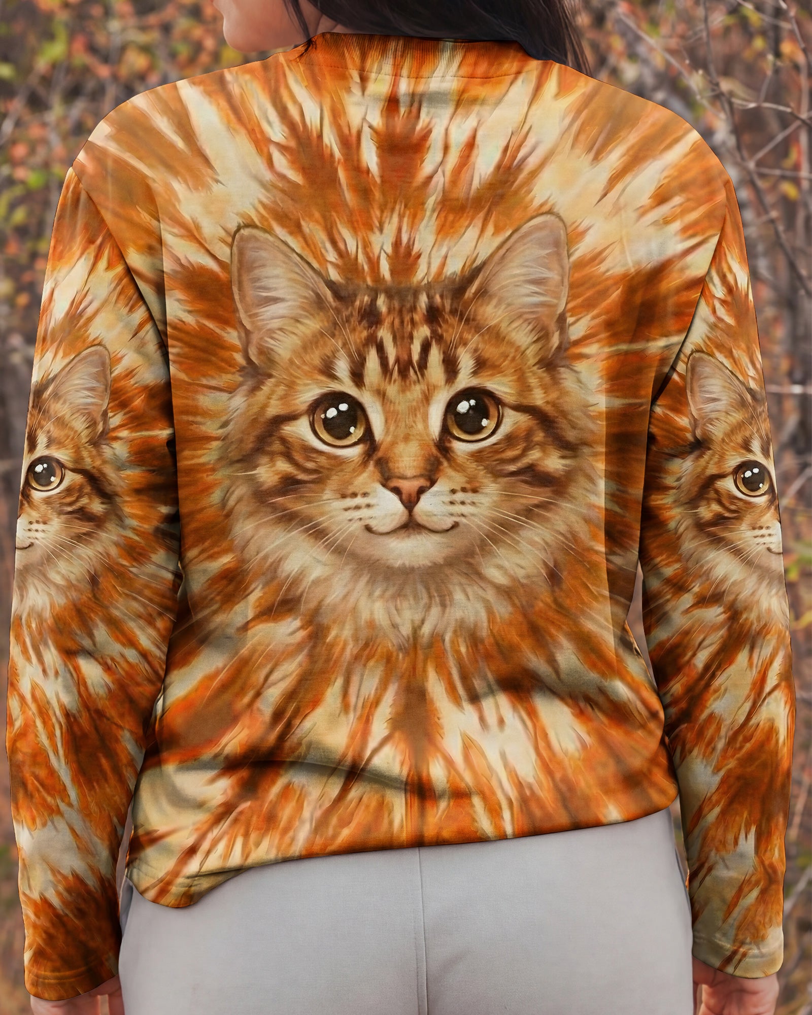 ORANGE AURA CAT ALL OVER PRINT - TYPQ2602262