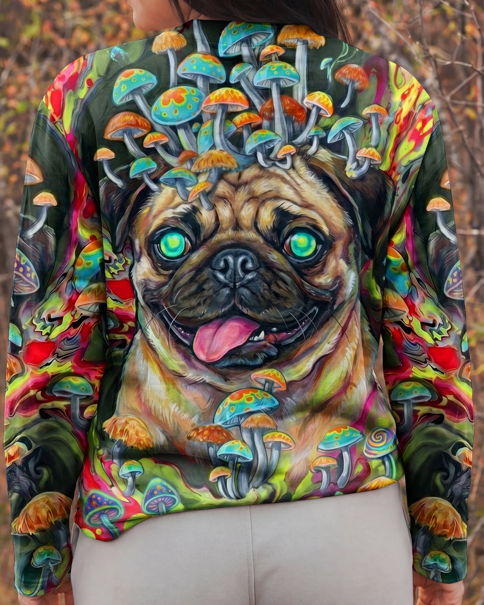 VIBRANT PUG MAGIC MUSHROOM ALL OVER PRINT - RITD0906261