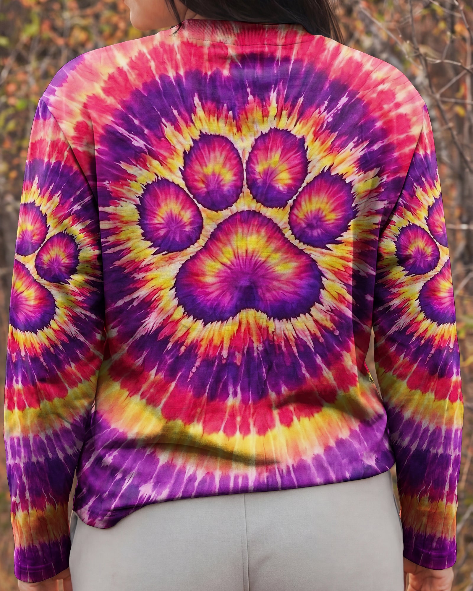 PAW PRINT SUNSET SWIRL ALL OVER PRINT - TLNT2602261