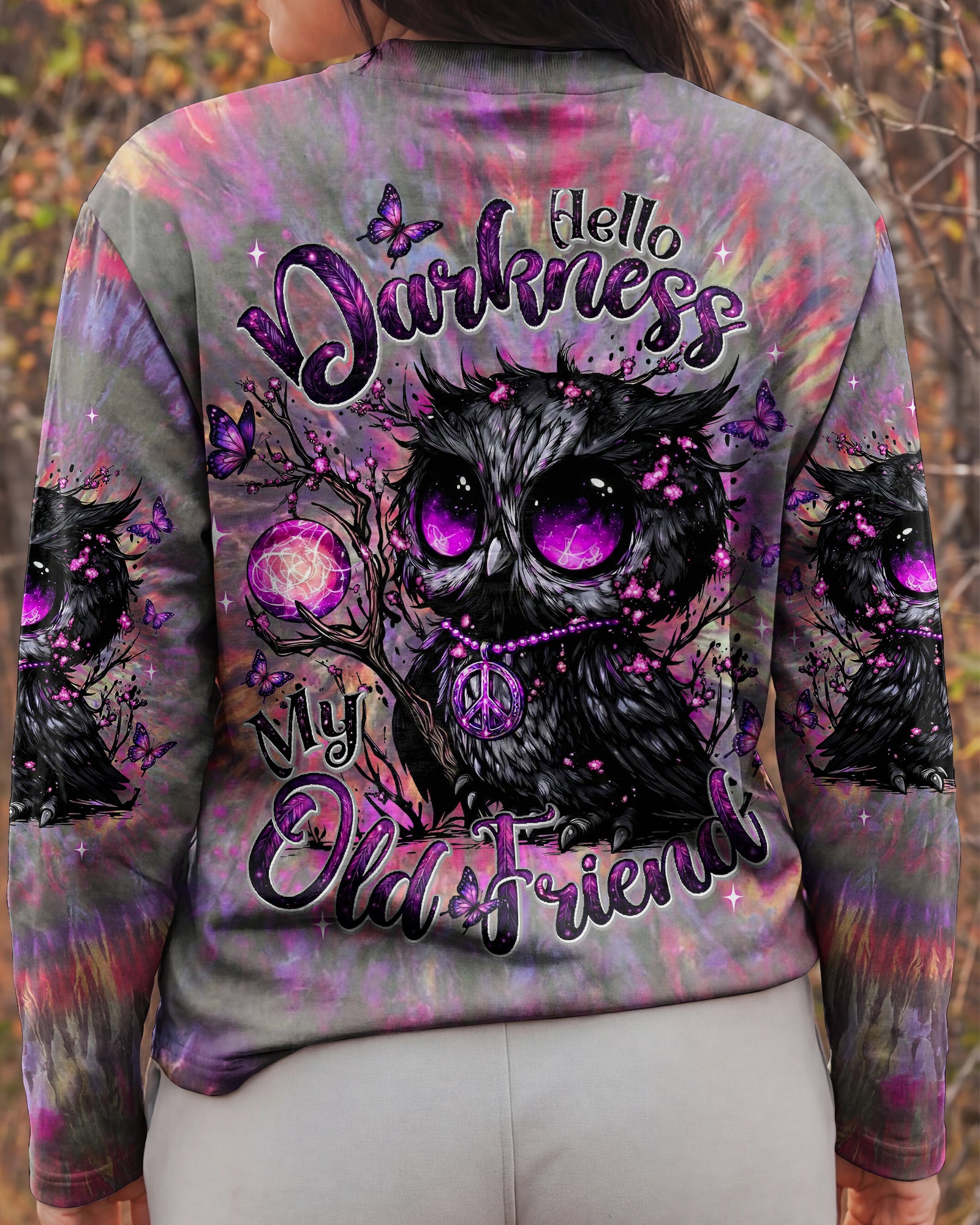 HELLO DARKNESS MY OLD FRIEND OWL ALL OVER PRINT - TLNT2901261