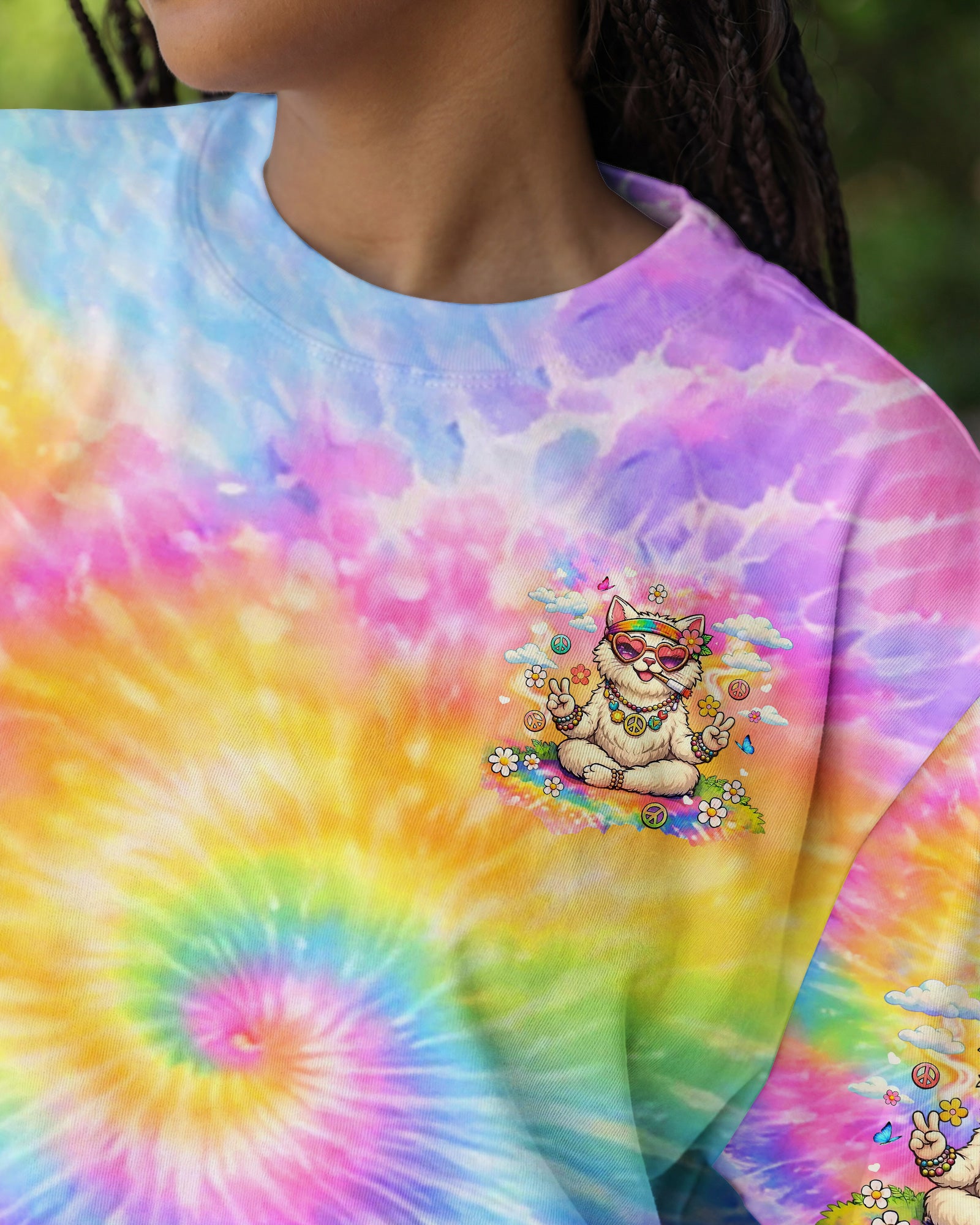 BE KIND STAY WEIRD FUNNY CAT ALL OVER PRINT - YHLT1102262