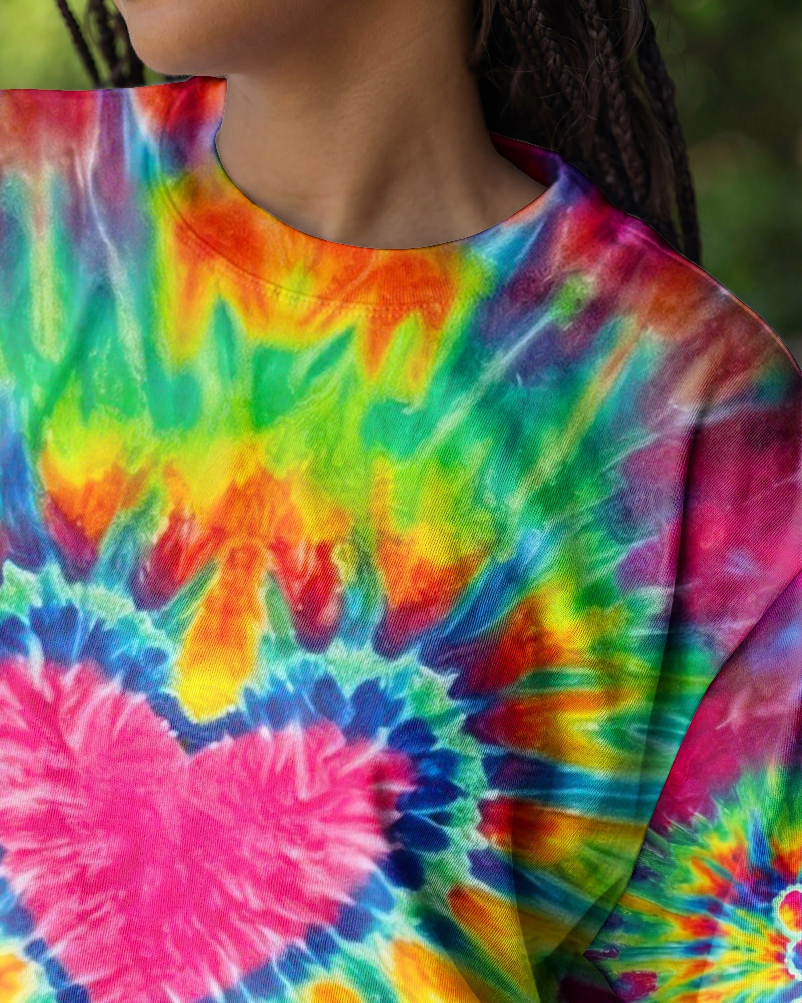 HEART PAW PRINT COLORFUL SWIRL ALL OVER PRINT  - TLNO0104261