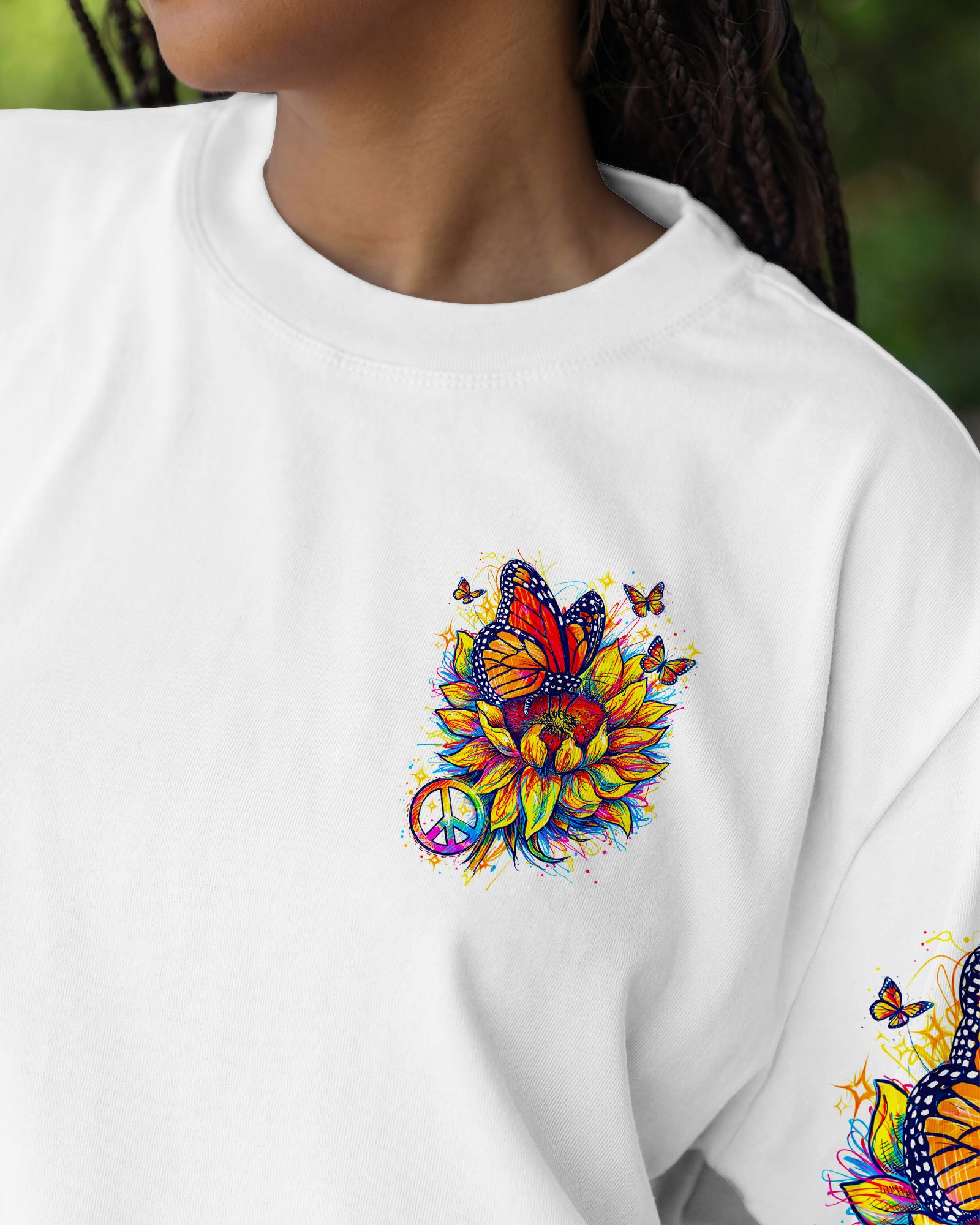 JUST BREATHE BUTTERFLY SUNFLOWER ALL OVER PRINT - TLNO270261