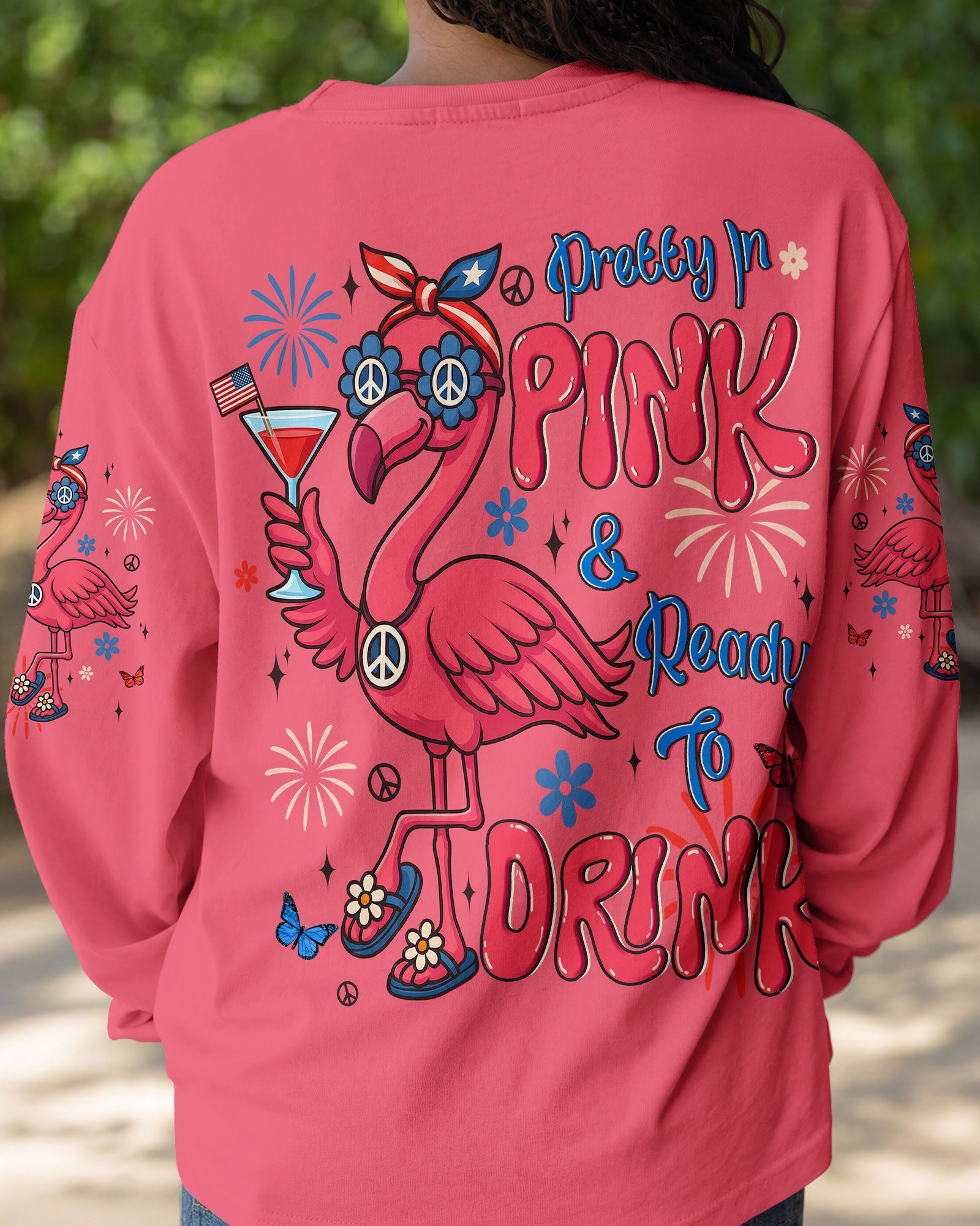PRETTY IN PINK FLAMINGO ALL OVER PRINT - TYLN0304261