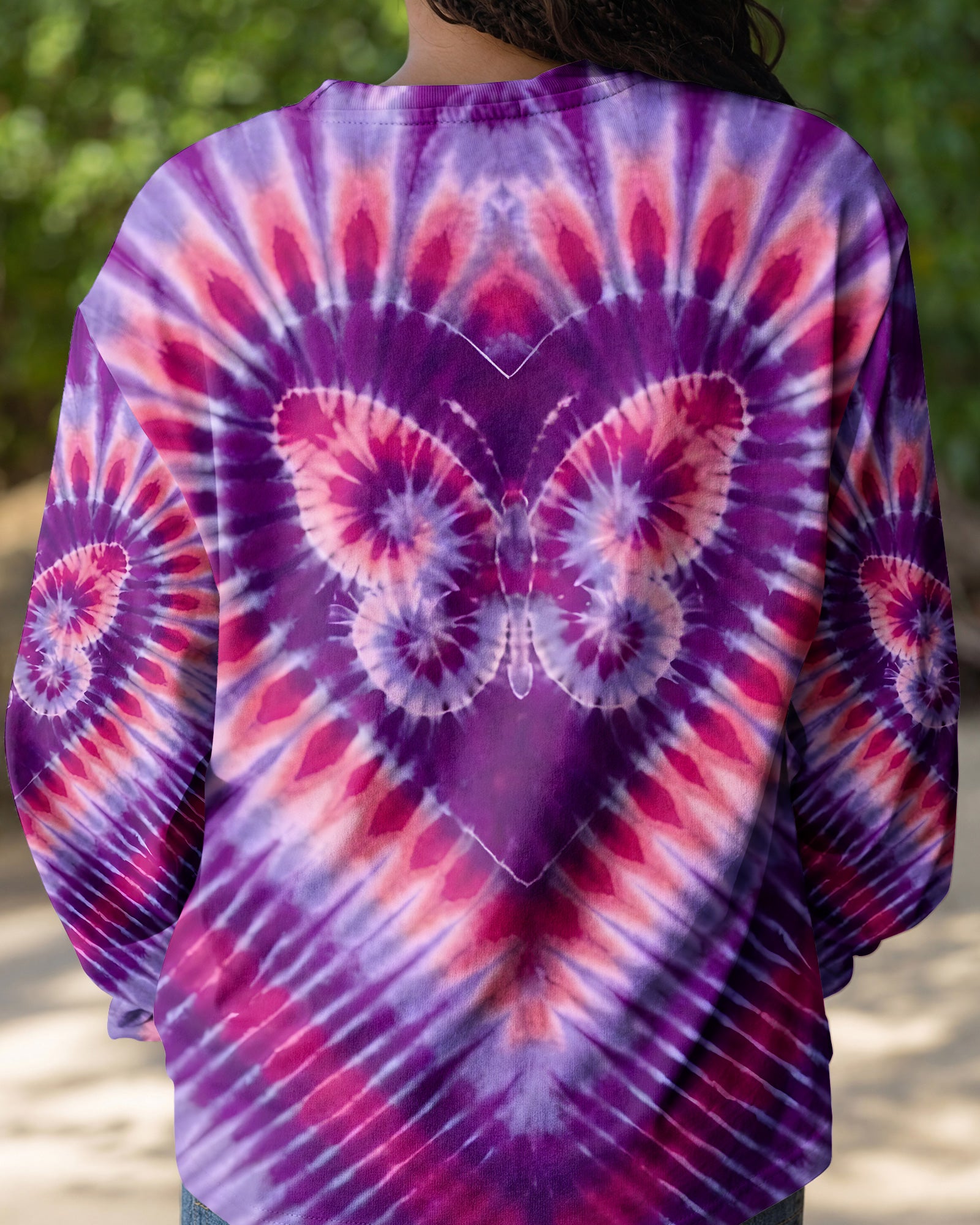 PURPLE BUTTERFLY HEART ALL OVER PRINT - TYQY1603261