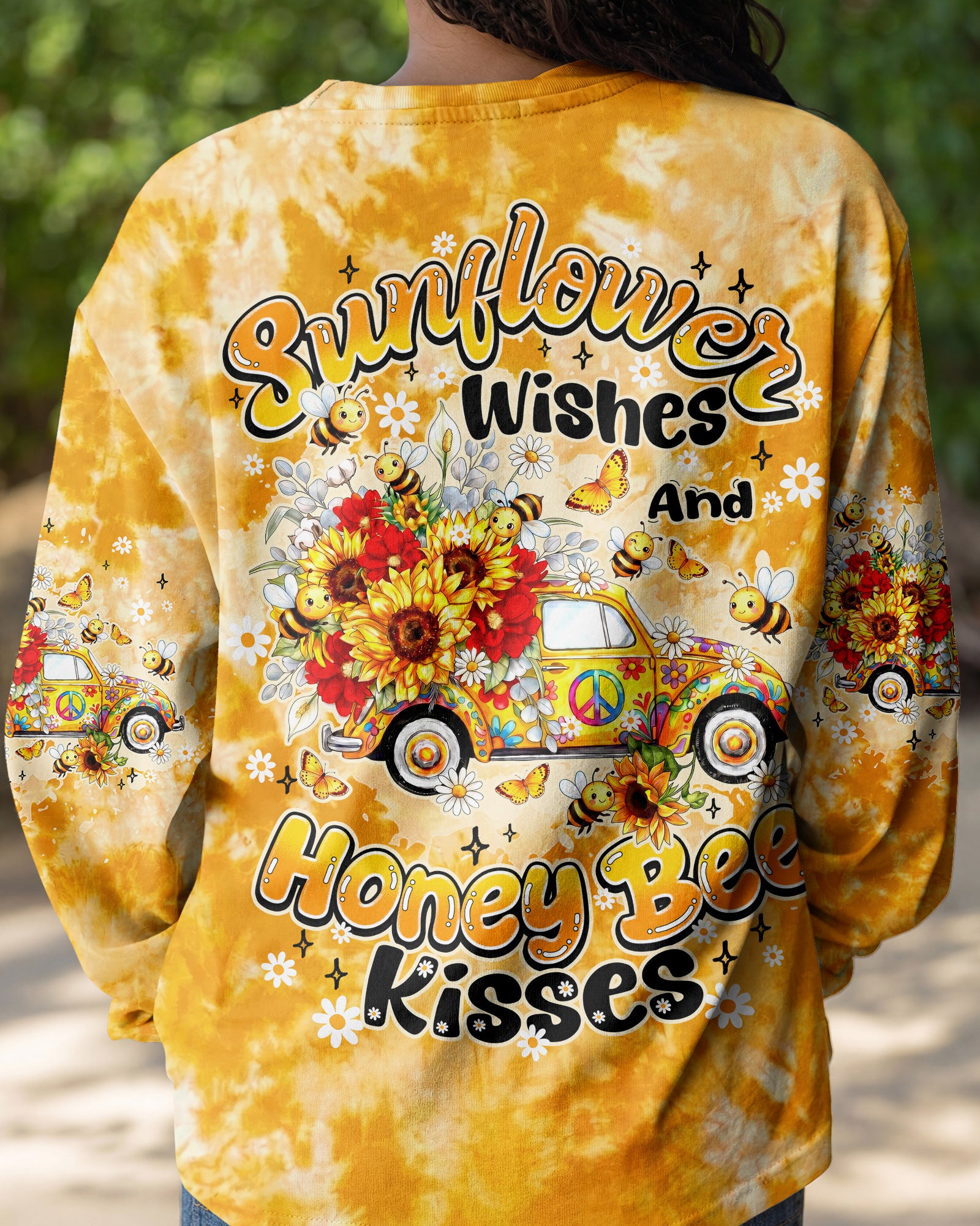 SUNFLOWER WISHES AND HONEY BEE KISSES ALL OVER PRINT - TY2804261