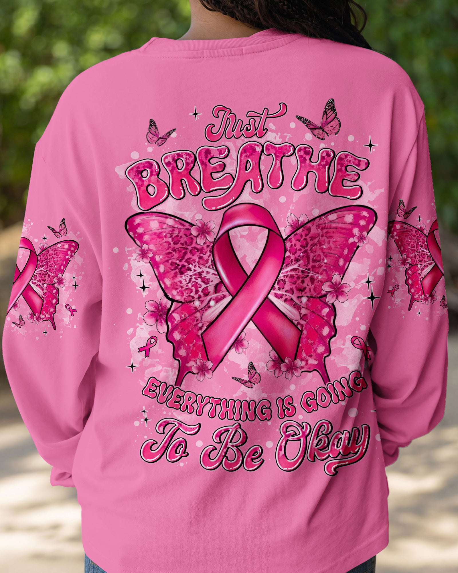 IN OCTOBER WE WEAR PINK HALLOWEEN BOO ALL OVER PRINT - TYLN1707263