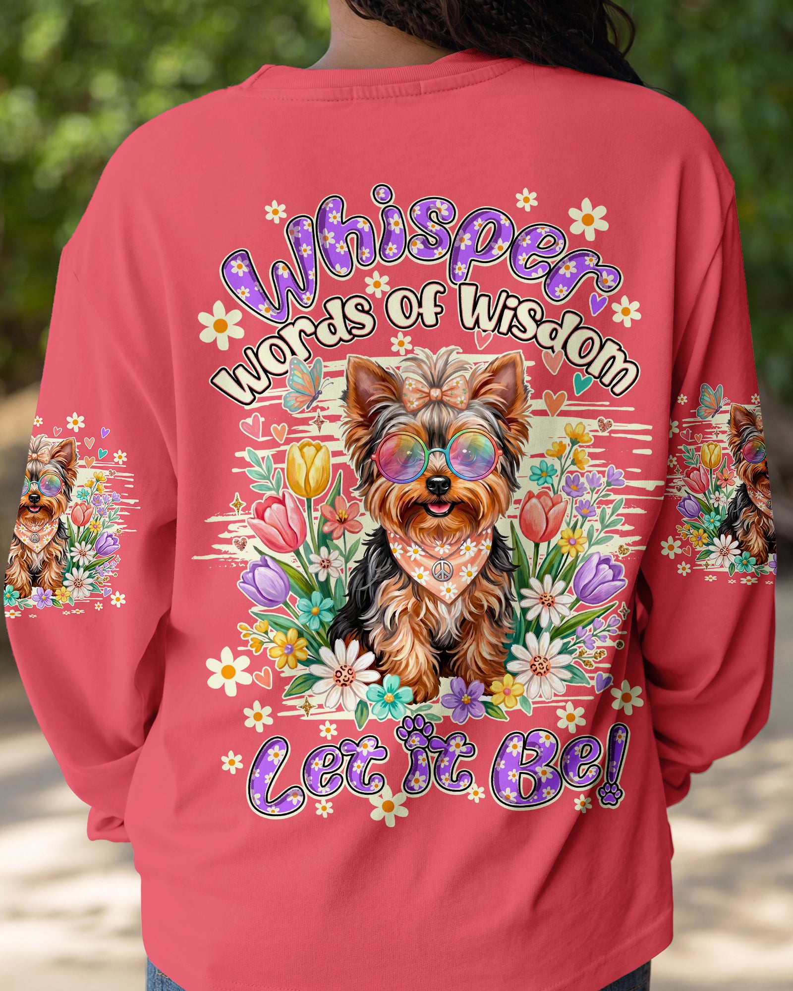 WHISPER WORDS OF WISDOM LET IT BE YORKSHIRE TERRIER DOG ALL OVER PRINT - TY0405264