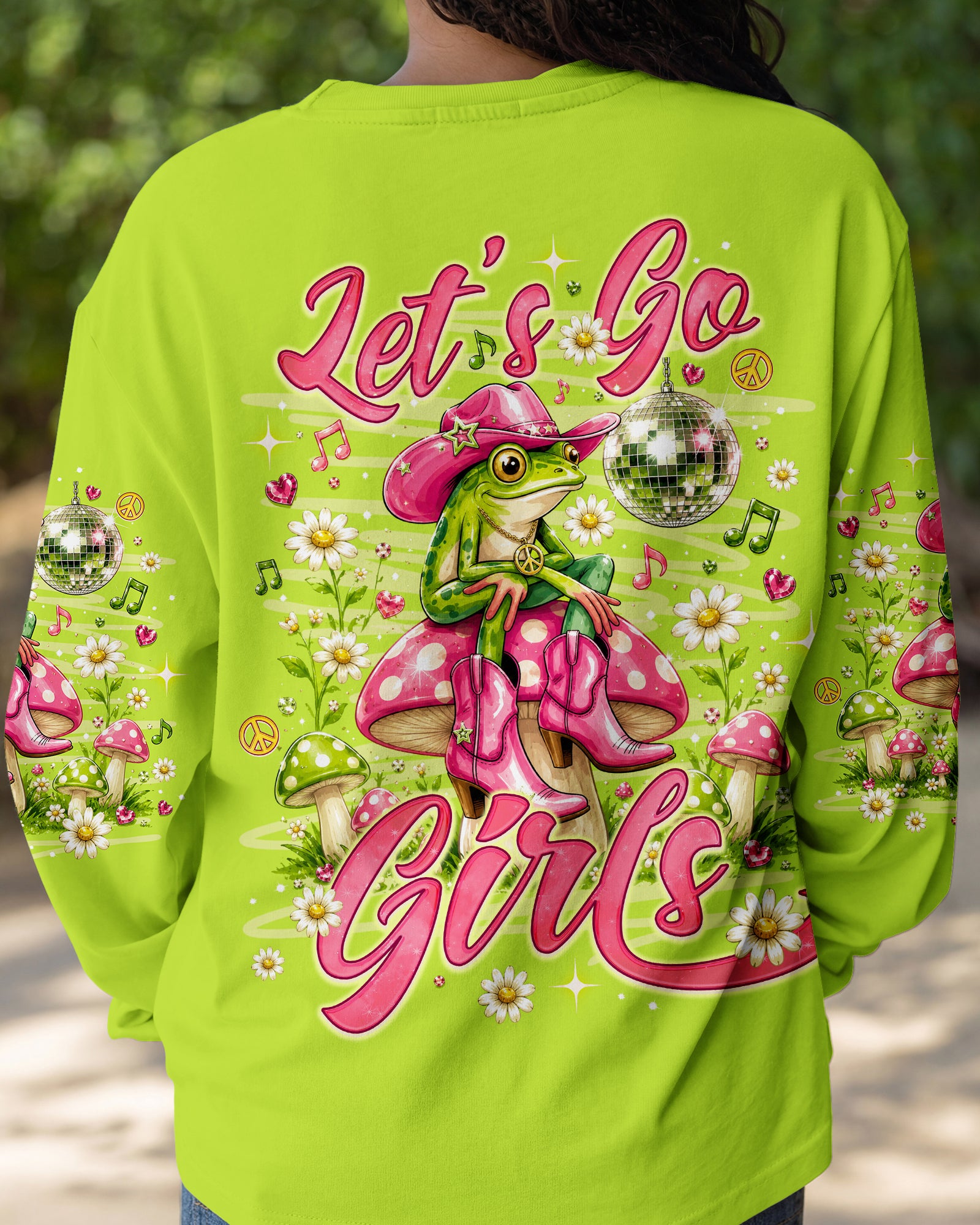 LET'S GO GIRLS FROG ALL OVER PRINT  - TLNO2705262